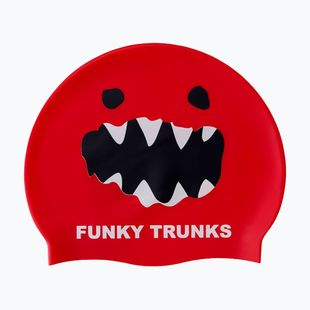 Plavecká čepice Funky Trunks Silicone red monster