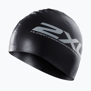 Plavecká čepice 2XU Silicone black/black