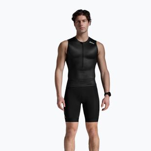 Pánské cyklistické tílko 2XU Core Tri Tank black/white