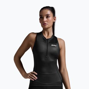 Dámské cyklistické tílko 2XU Core Tri Tank black/white