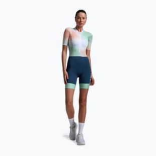 Dámská triatlonová kombinéza 2XU Aero Hex Sleeved jelly mint/majol