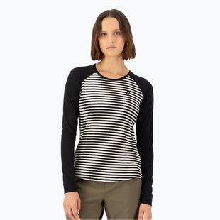 Dámské termotričko longsleeve Mons Royale Icon Raglan mr stripe/black