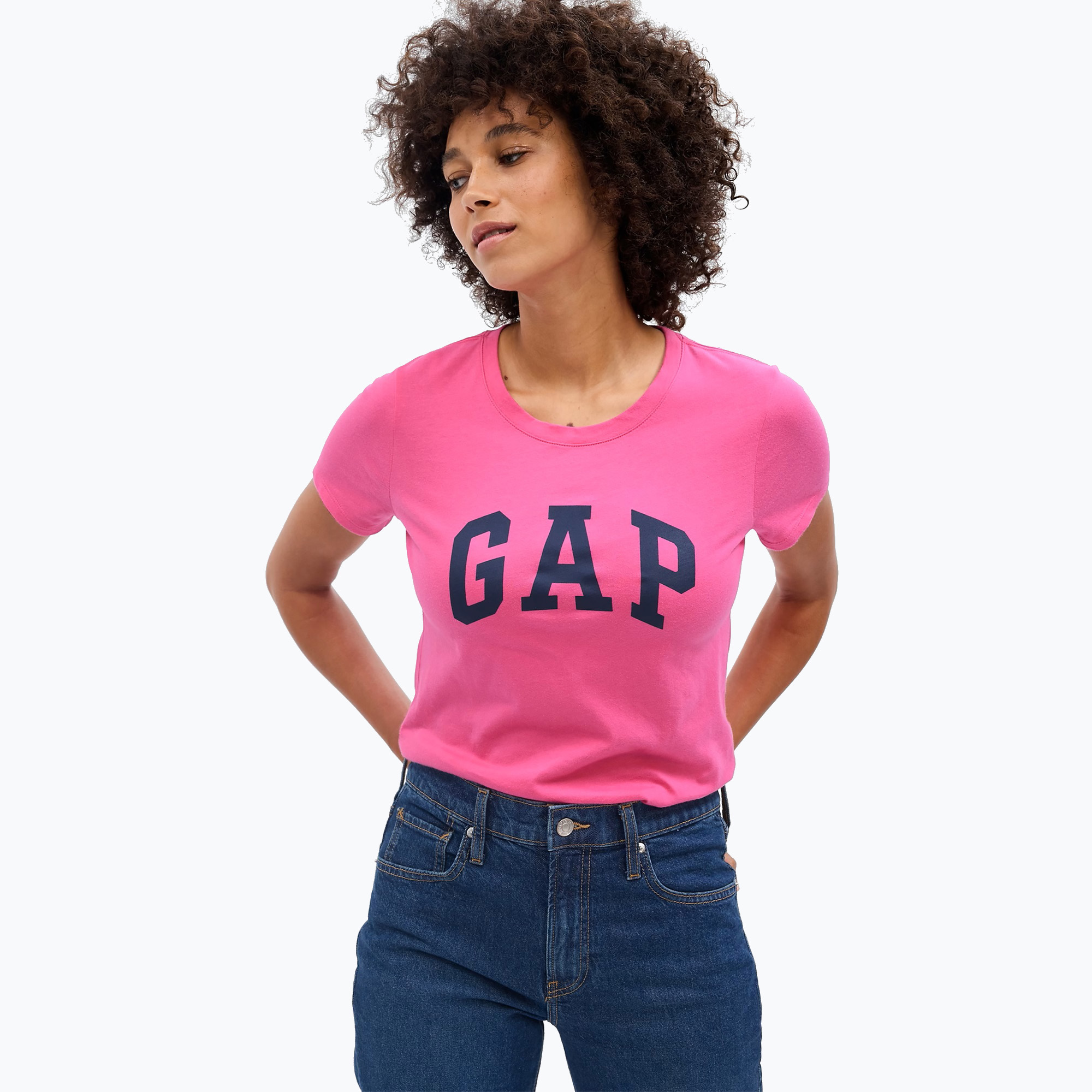 Dámské tričko GAP V-Gap SS Classic Tee standout pink (V-Gap SS Classic Tee 268820)