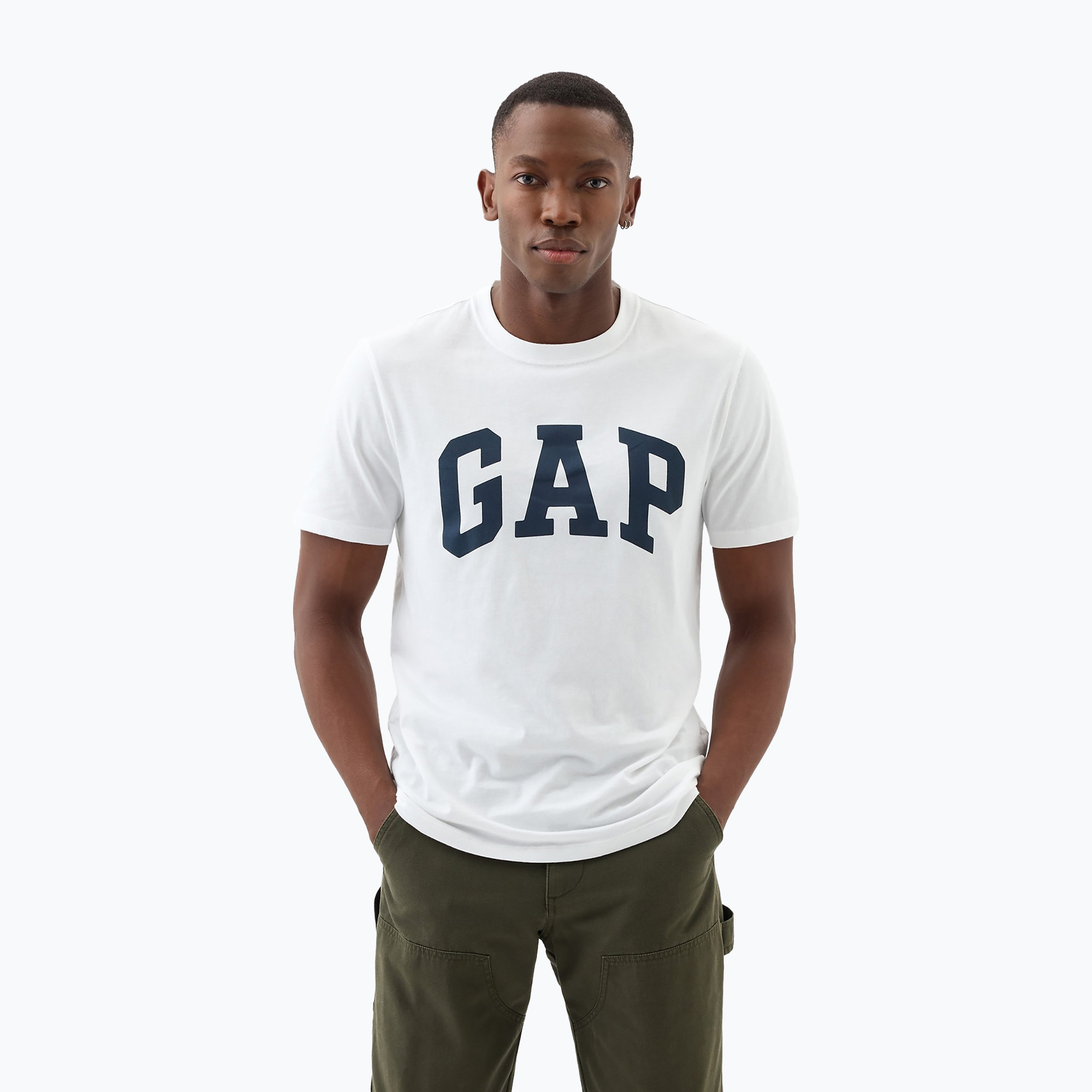 Pánské tričko GAP Soft Basic Logo white global (Soft Basic Logo 856659)
