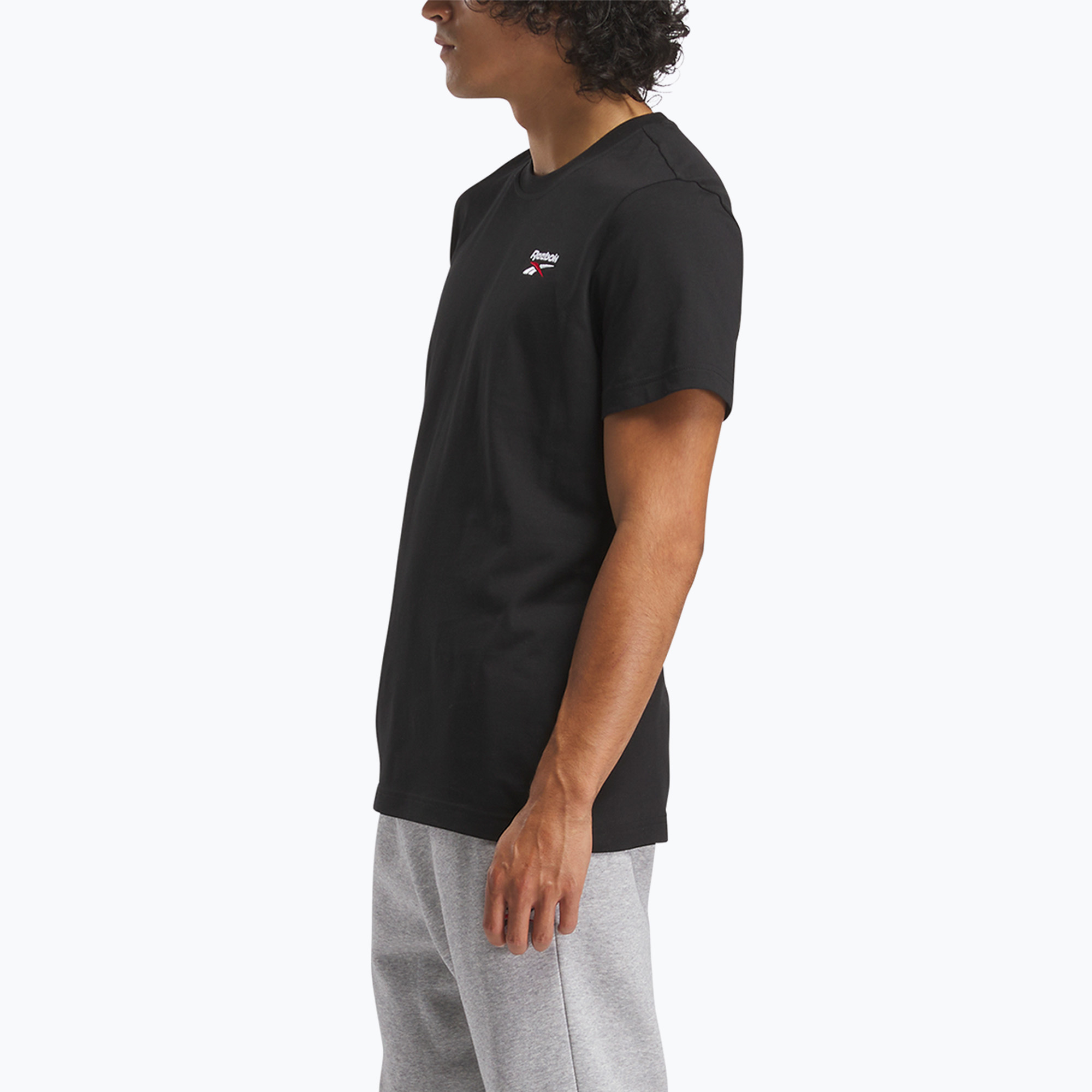 Pánské tričko  Reebok Identity Small Logo Tee black/white/vector red (Identity Small Logo Tee 100221874)