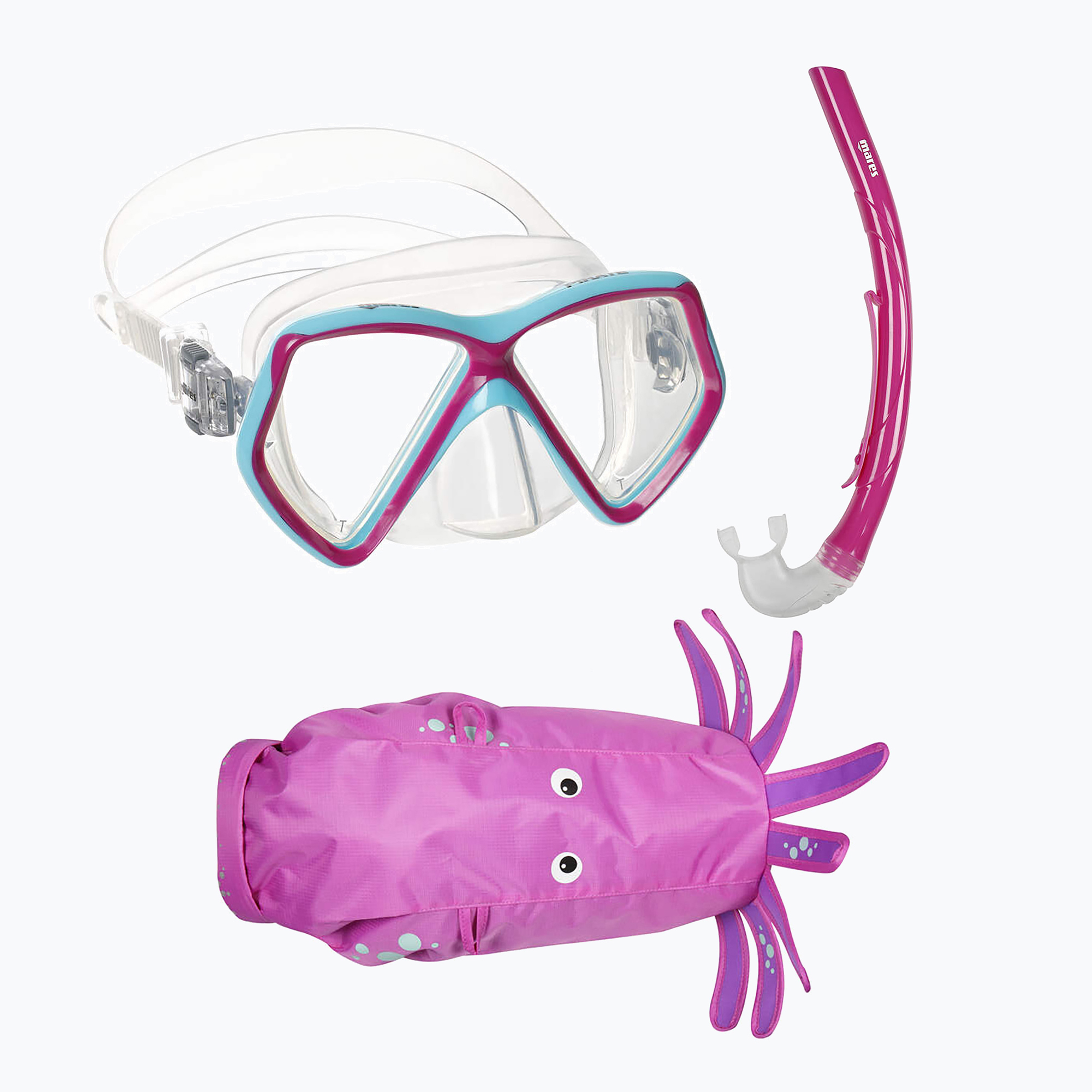 Dětská šnorchlovací sada  Mares Combo Zoo magenta (Combo Zoo 411804)