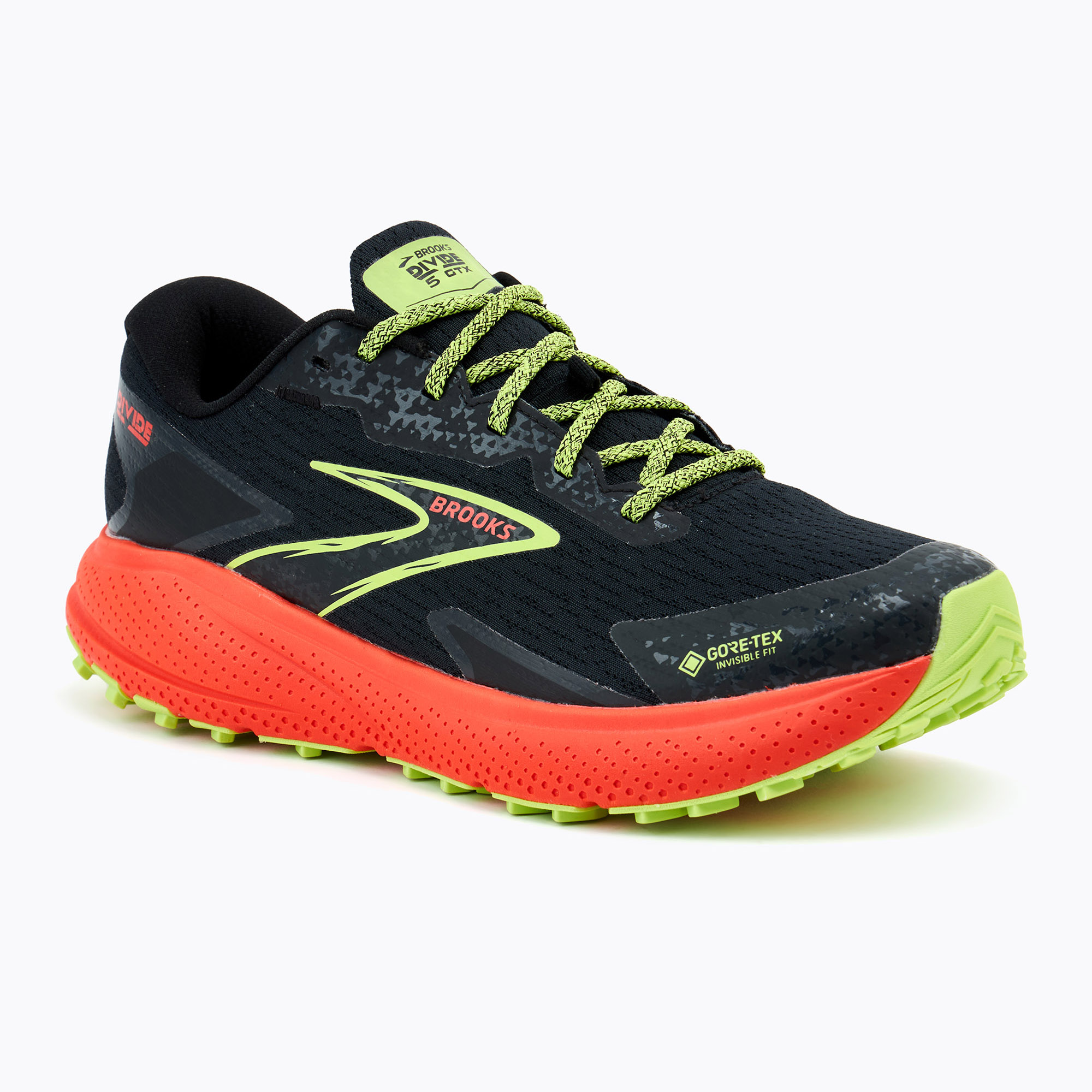 Brooks Divide 5 GTX pánské běžecké boty black/cherry/lime (Divide 5 GTX 1104281D091)