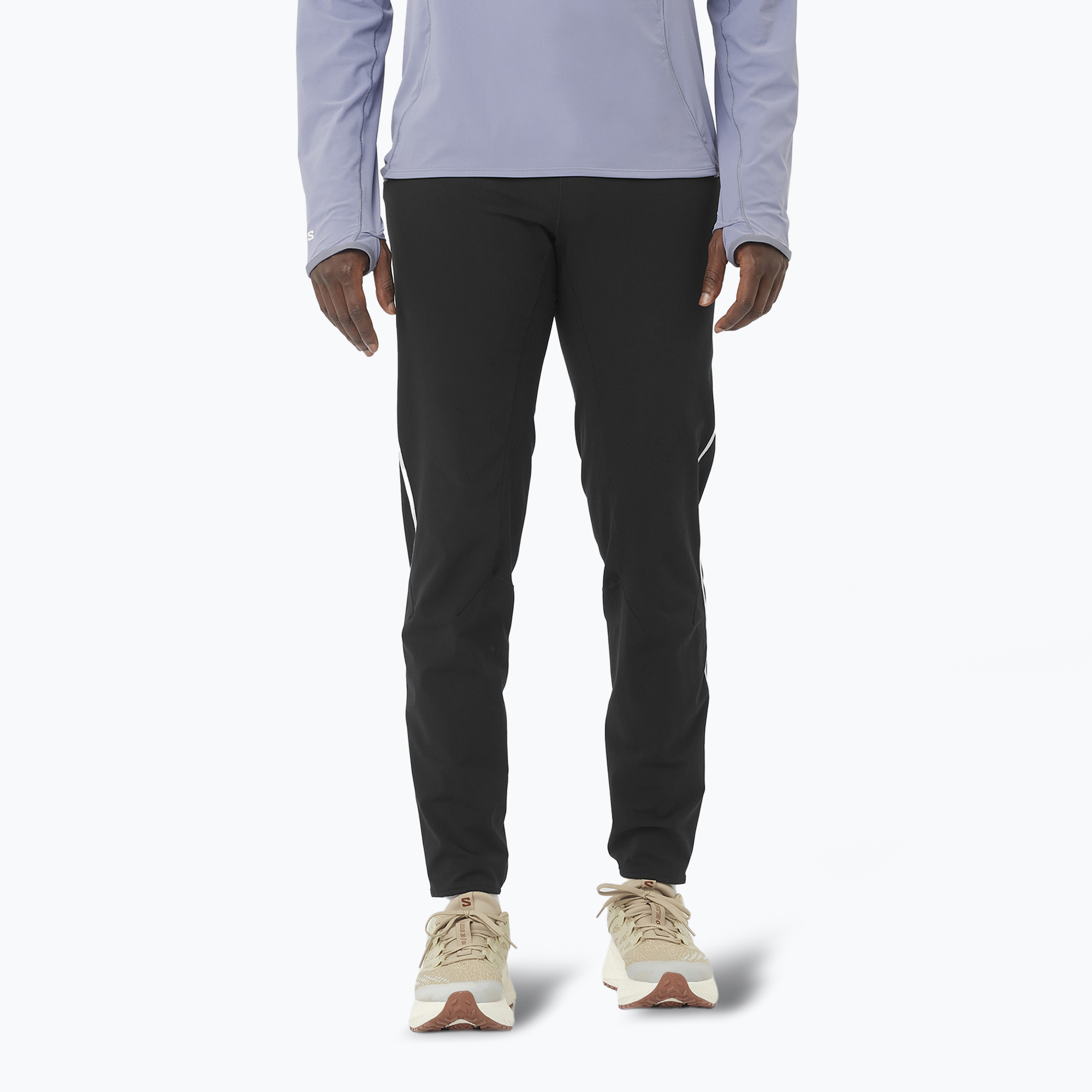 Pánské běžecké kalhoty Salomon Sense Aero Stow deep black (Sense Aero Stow LC2431800)
