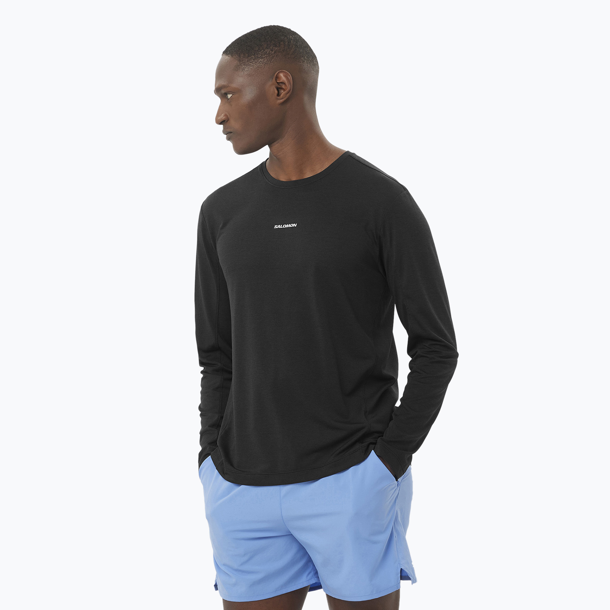 Pánské běžecké tričko longsleeve Salomon SHAKEout Core deep black (SHKout Core LC2424400)