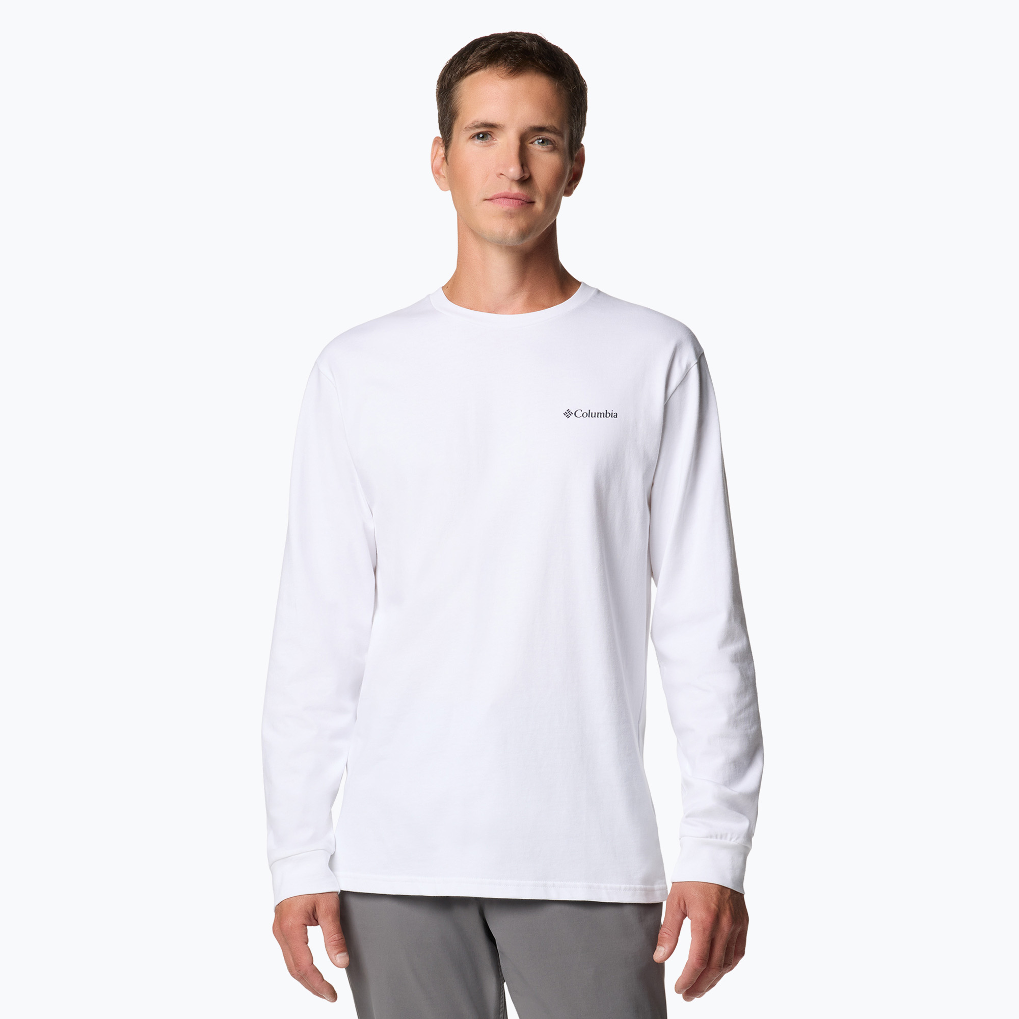 Pánská mikina Columbia Explorers Canyon white / torn sunscape (Explorers Canyon Long Sleeve 2054553104)