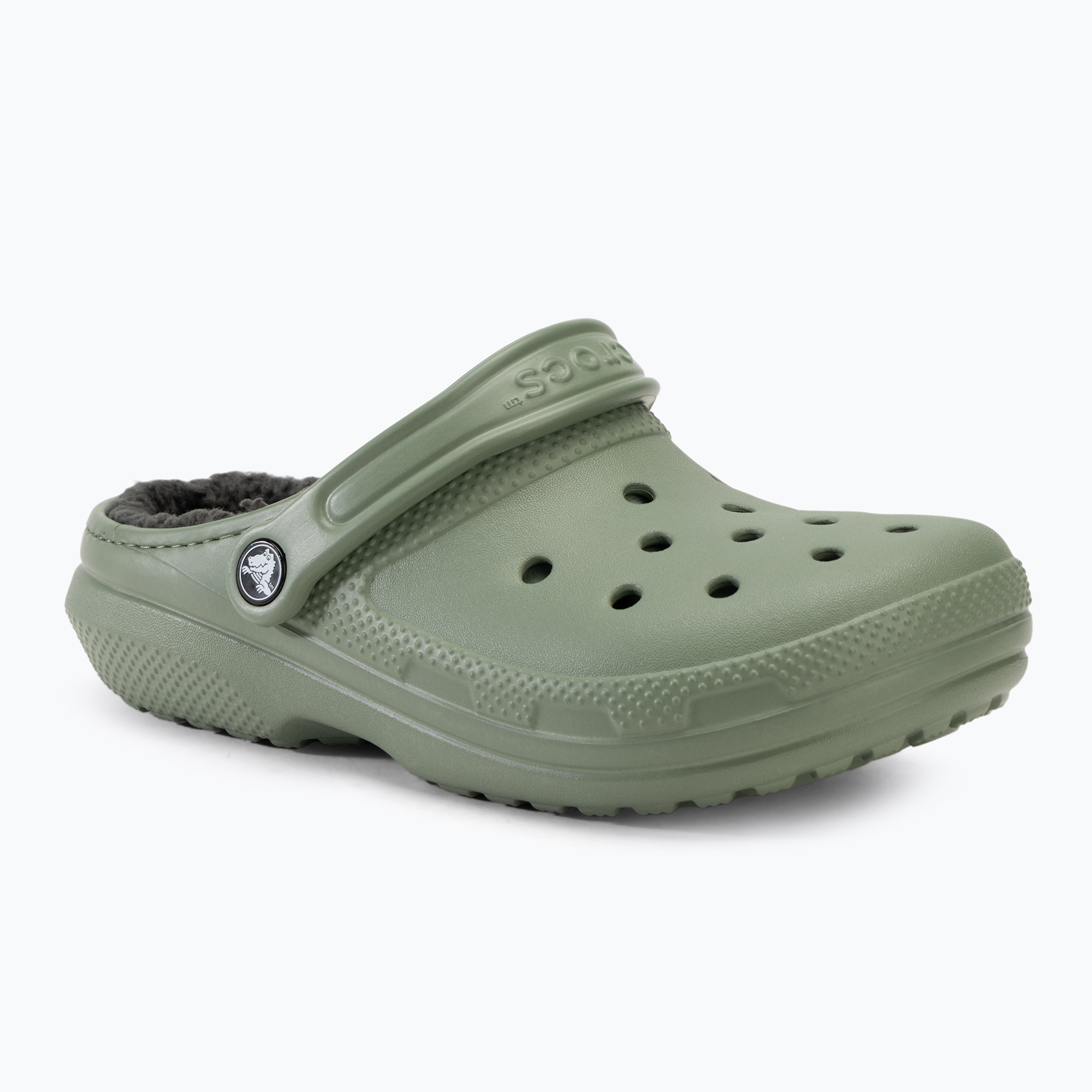 Nazouváky  Crocs Classic Lined Clog moss/multi (Classic Lined Clog 203591-3WP)