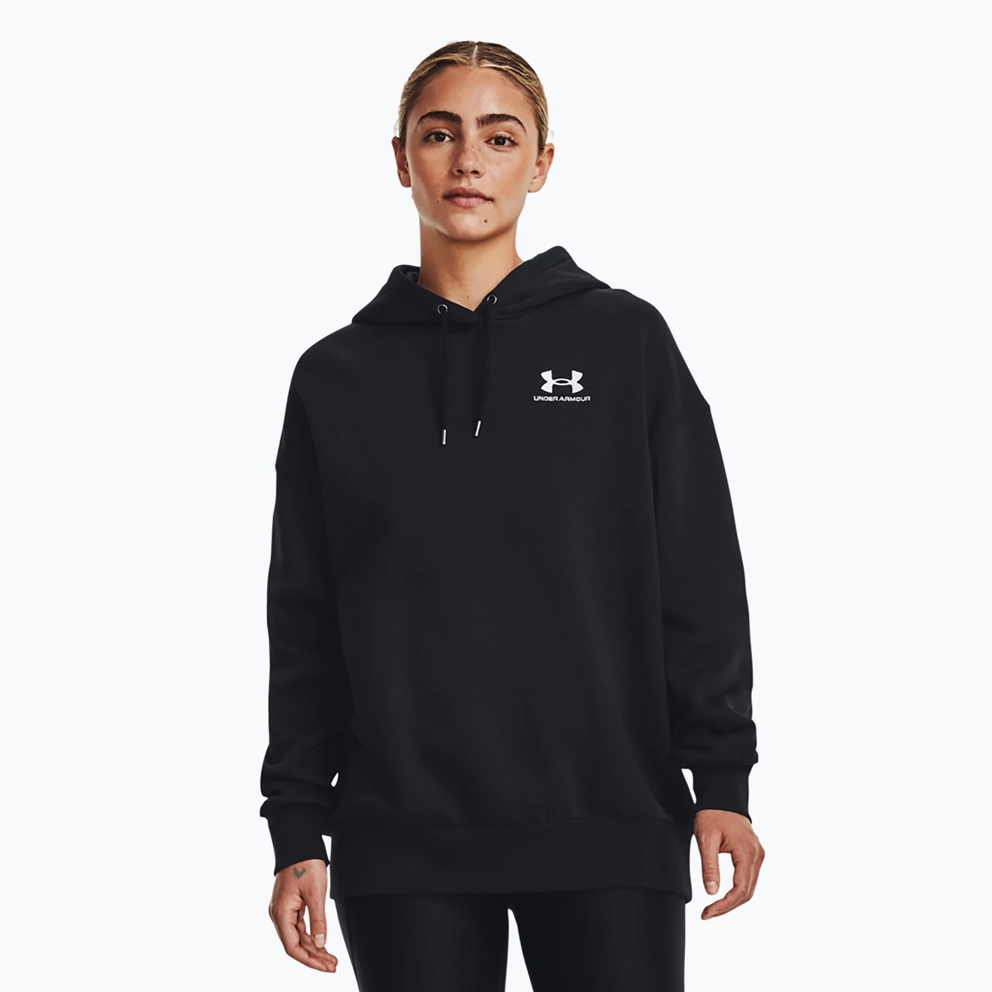 Dámská mikina  Under Armour Icon Fleece Hoodie black/white (Icon Fleece Hoodie 1379495-001)