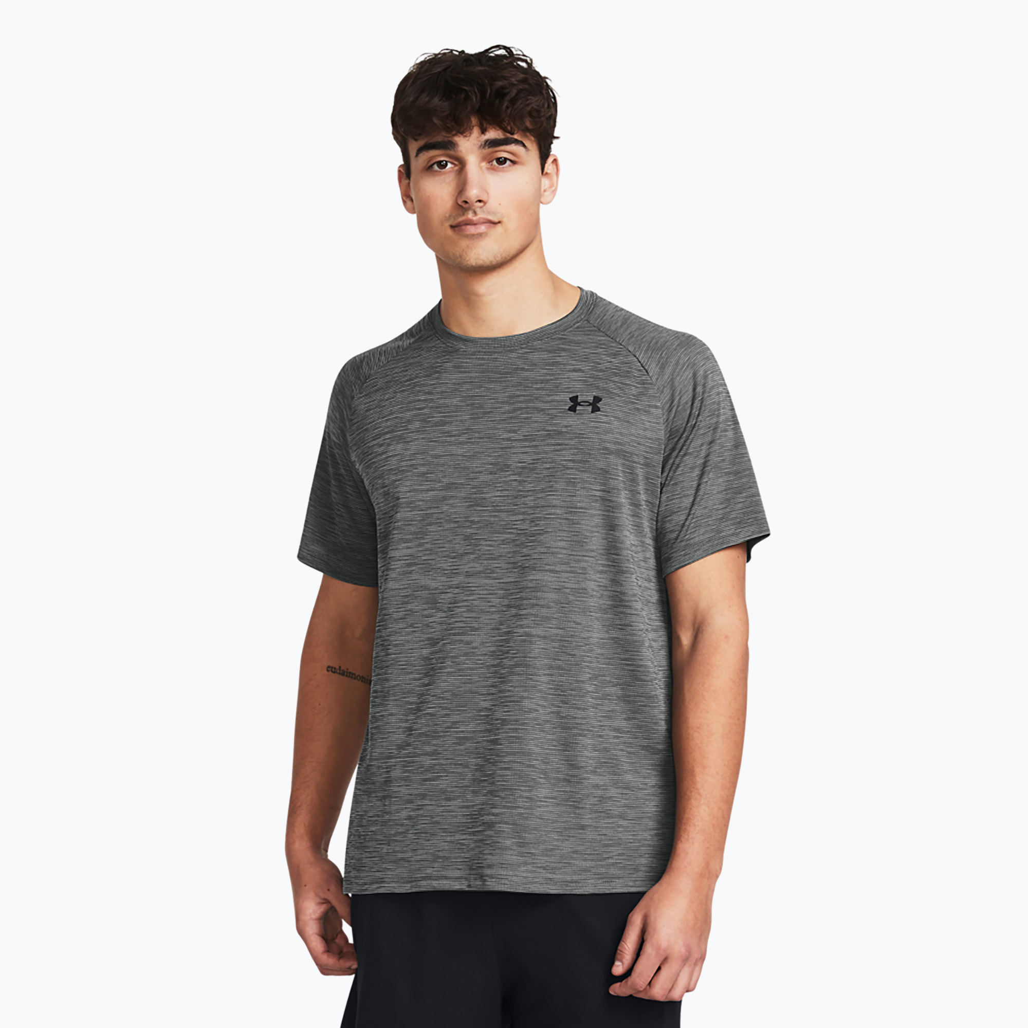 Pánské tričko Under Armour Tech Textured castlerock/black