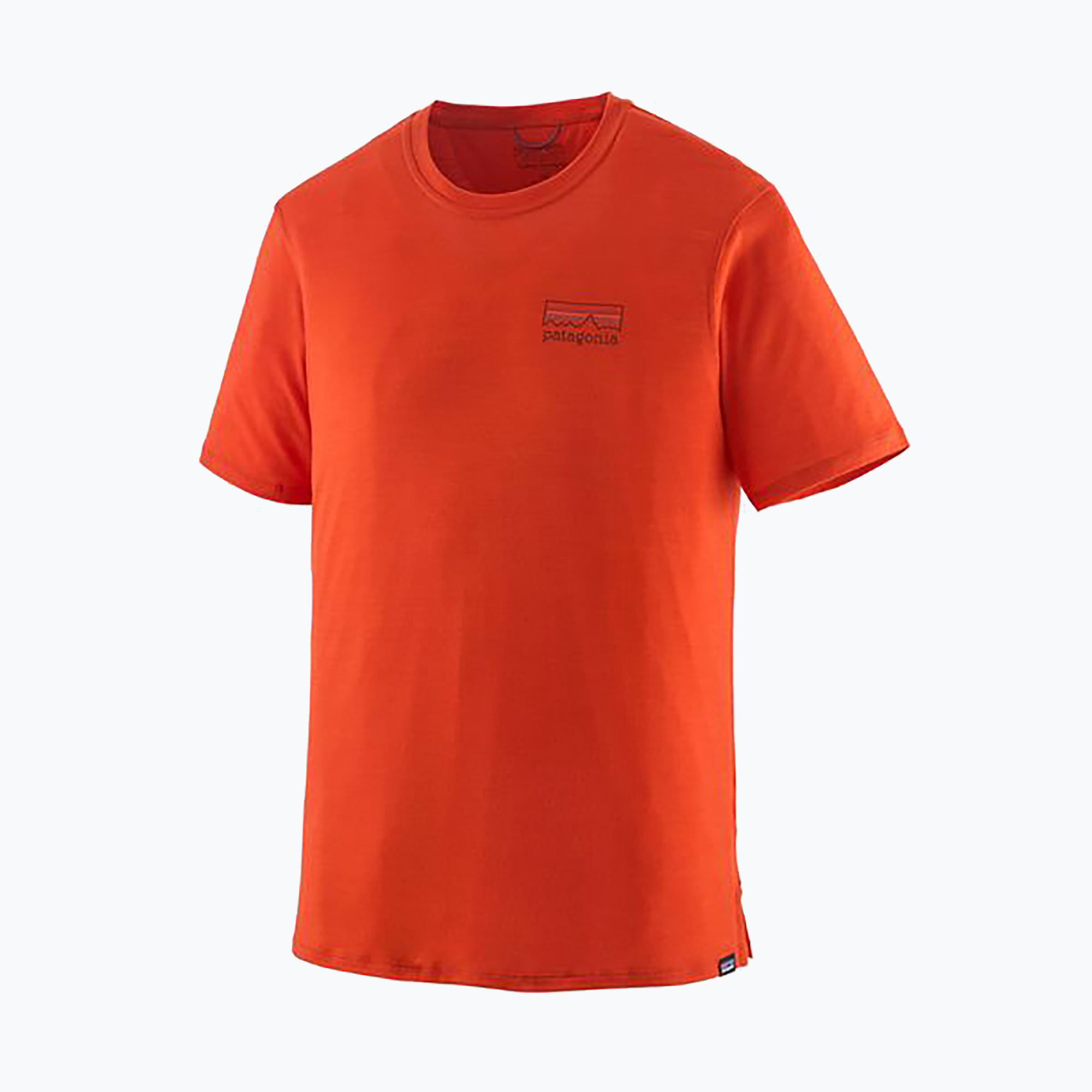 Pánské tričko Patagonia Cap Cool Merino Blend Graphic Shirt fitz roy strata/pollinator orange (Cap Cool Merino Blend Graphic Shirt 44590)