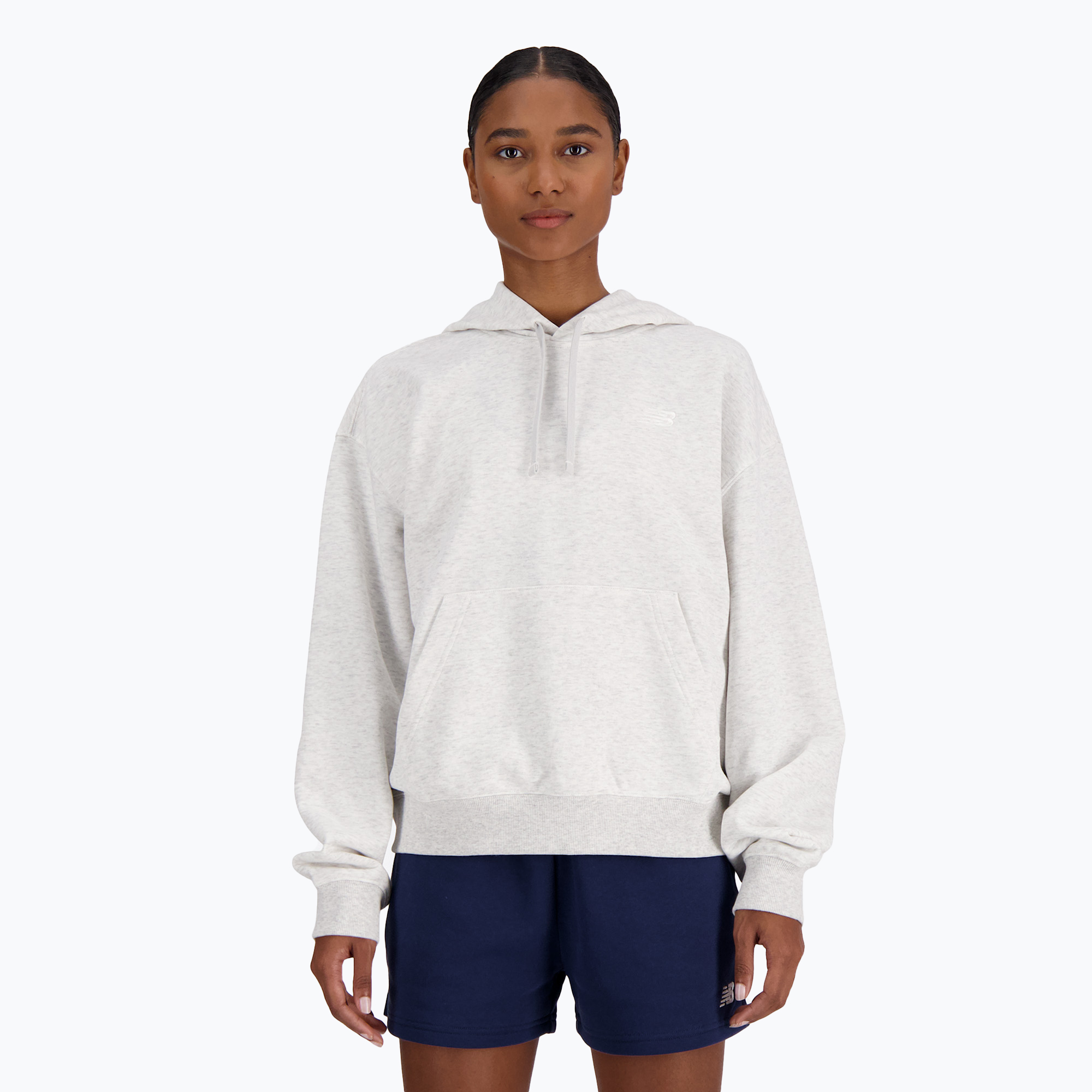 Dámská mikina New Balance French Terry Small Logo Hoodie ash heather (French Terry Small Logo Hoodie WT41507AHH)