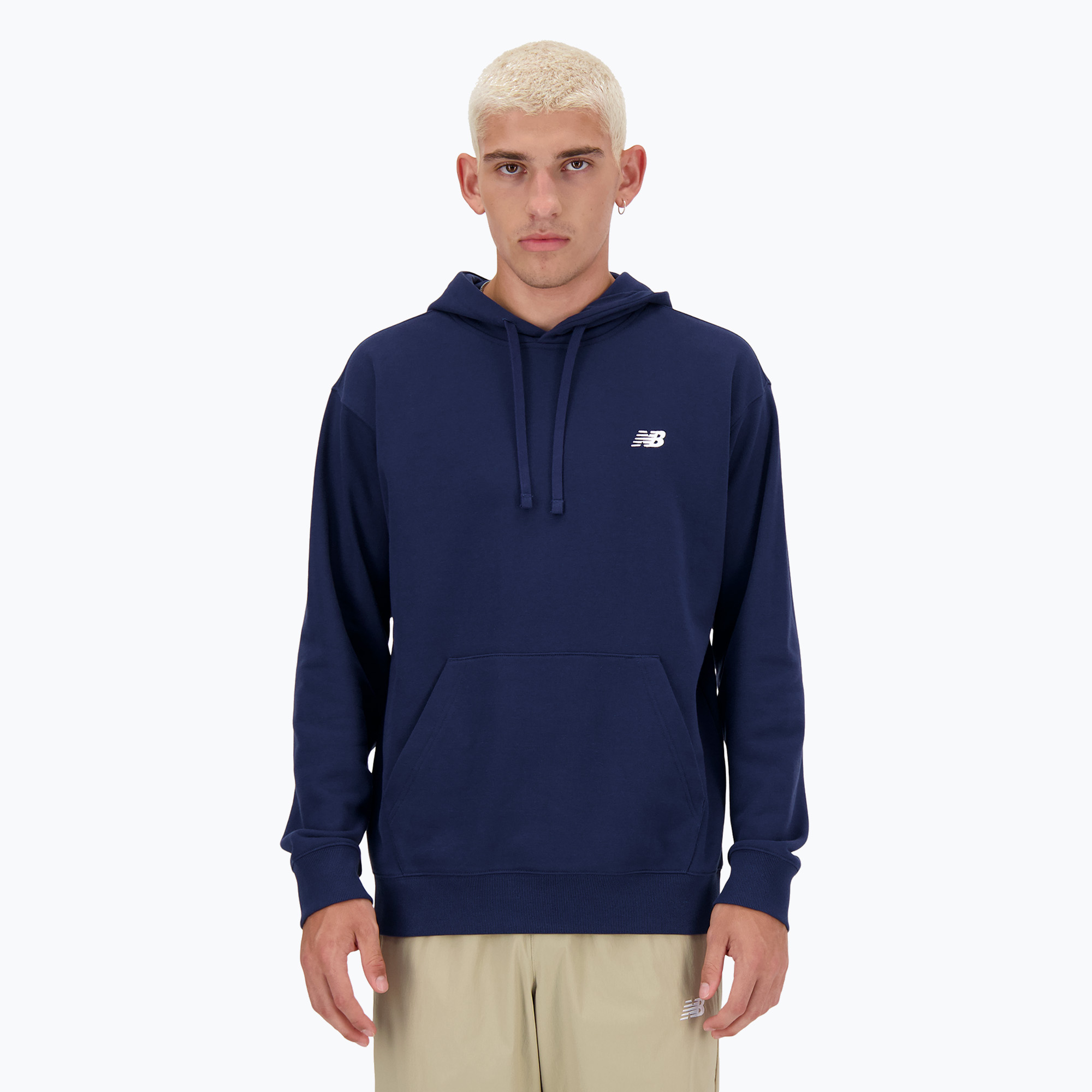 Pánská mikina  New Balance Small Logo French Terry Hoodie nb navy (Small Logo French Terry Hoodie MT41508NNY)