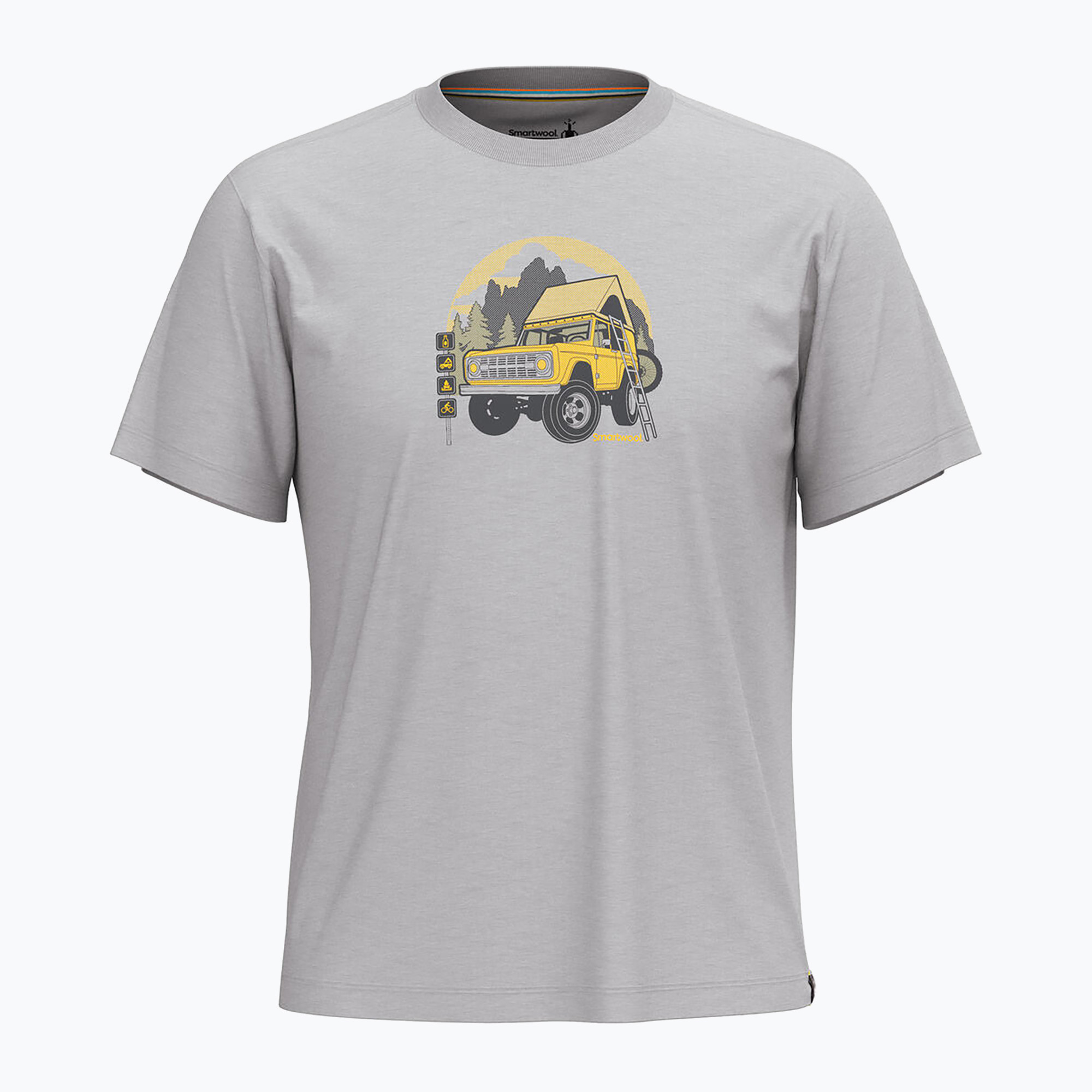 Trekové tričko Smartwool Long Weekend Graphic Tee light gray heather (Long Weekend Graphic Tee SW002757545)