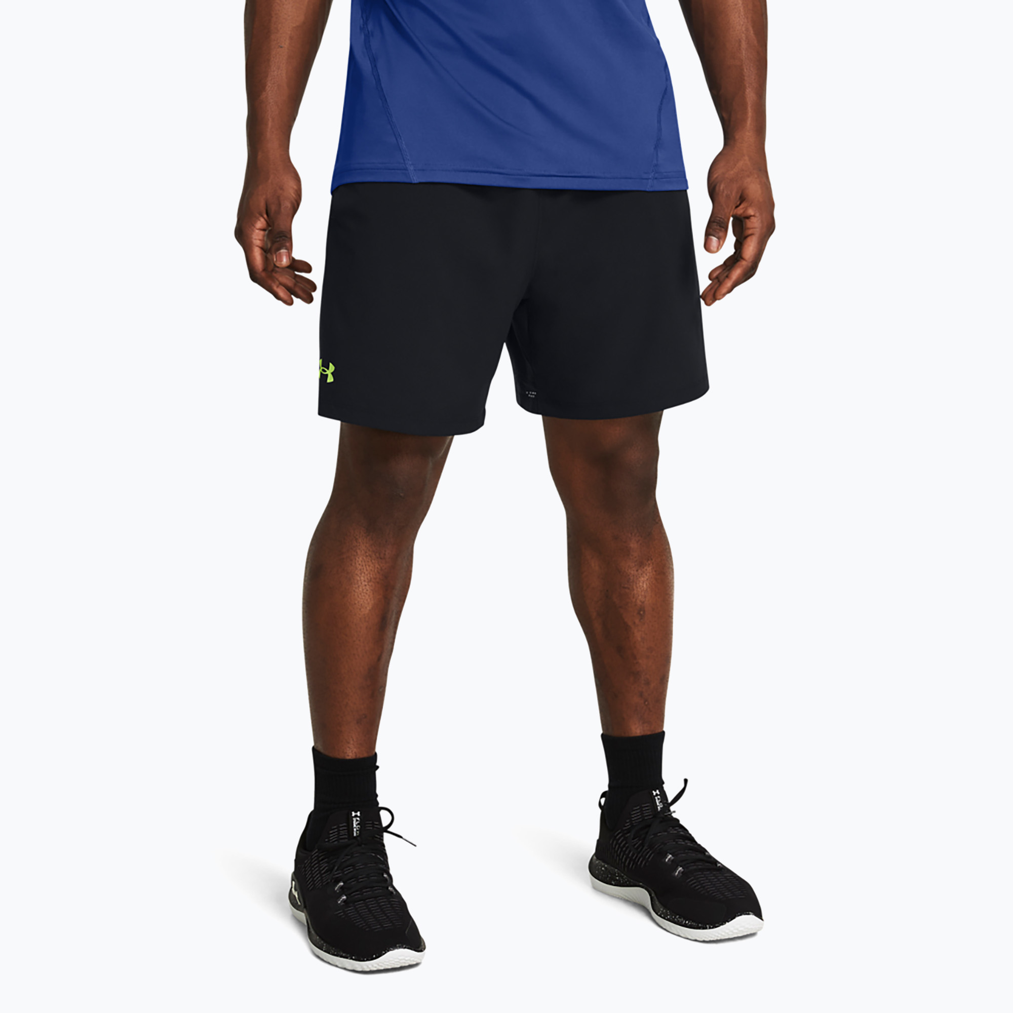 Pánské tréninkové šortky Under Armour UA Vanish Woven 6in black/morph green (UA Vanish Woven 6in 1373718-009)