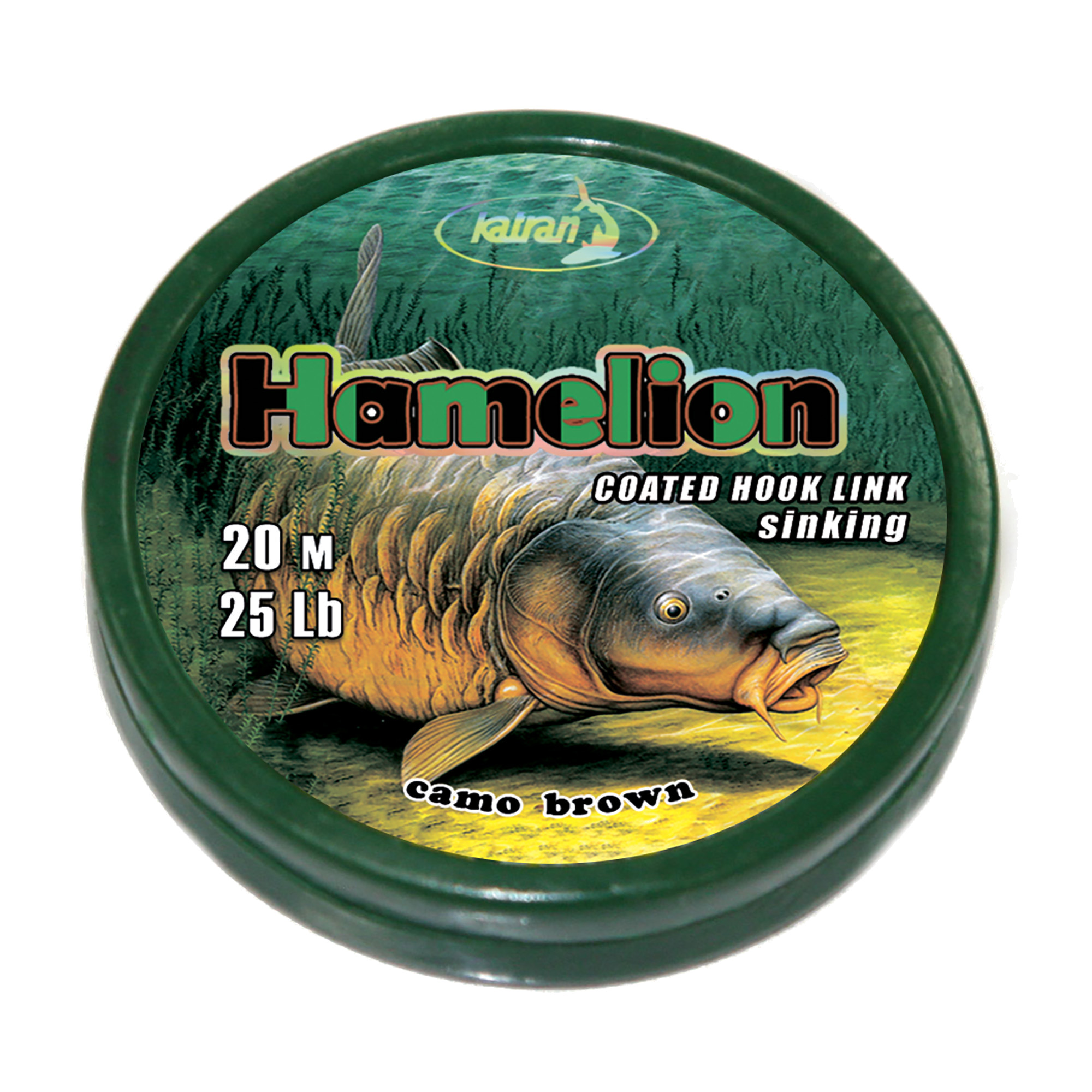 Kaprový pletený vlasec Katran Hamelion Coated Braided Hook Links hnědý (Hamelion Coated Braided Hook Links)