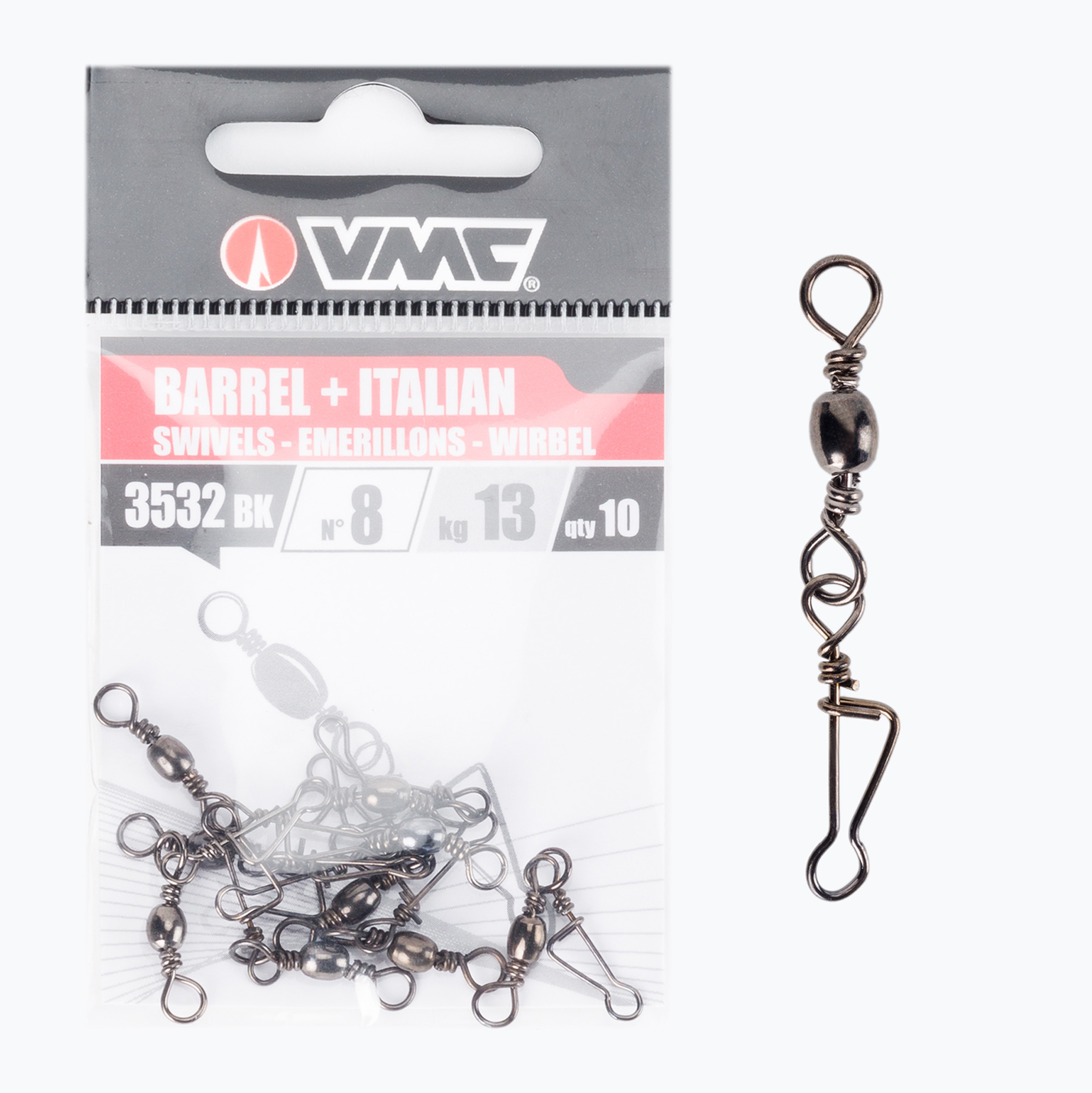 VMC 3532Bk Baril Agrafe spinning safety pins black BK0004J9 (Baril Agrafe 3532 BK0004J9)