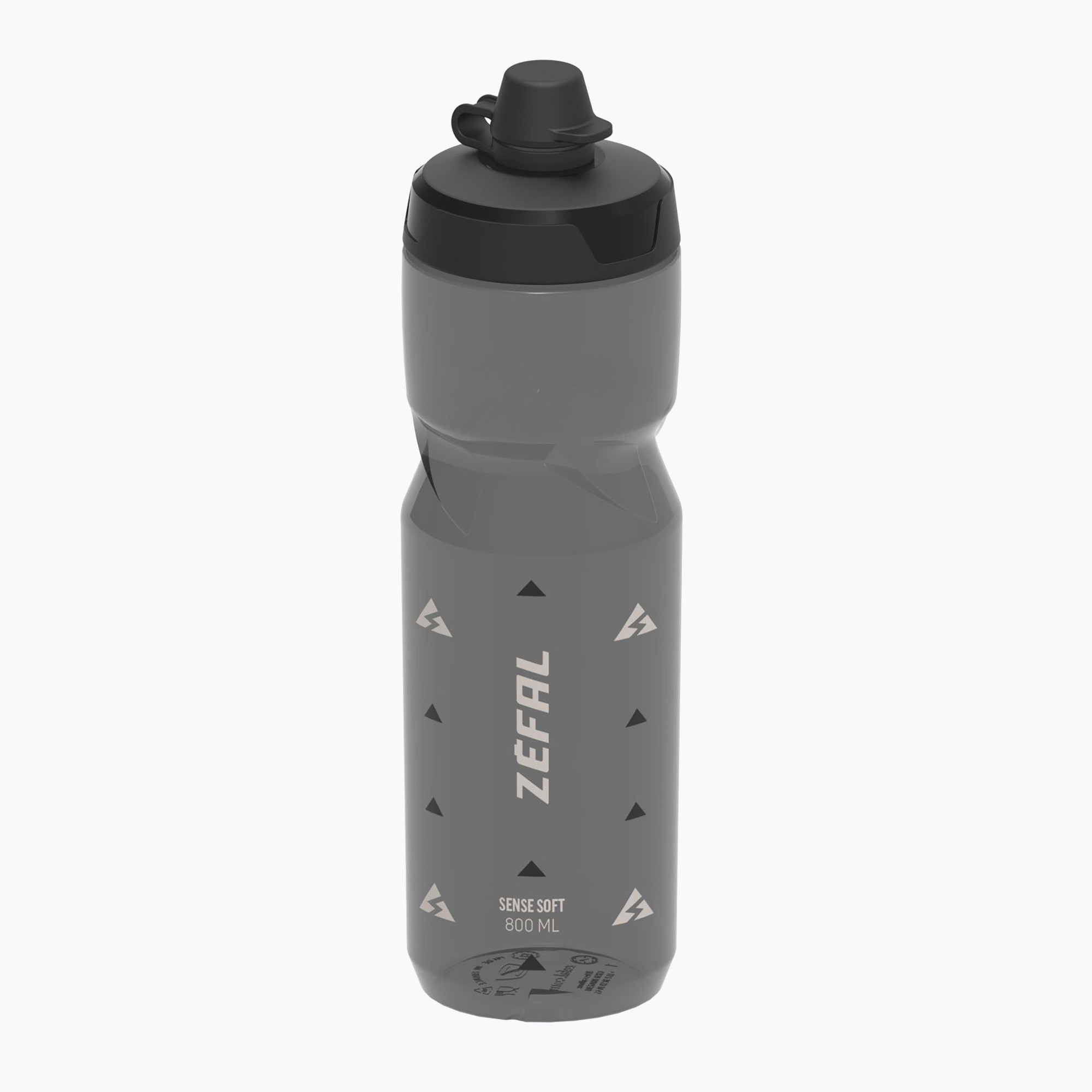 Cyklistická láhev Zefal Sense Soft 80 No-Mud 800 ml smoked black (Sense Soft 80 No-Mud Bottle ZF-157P)