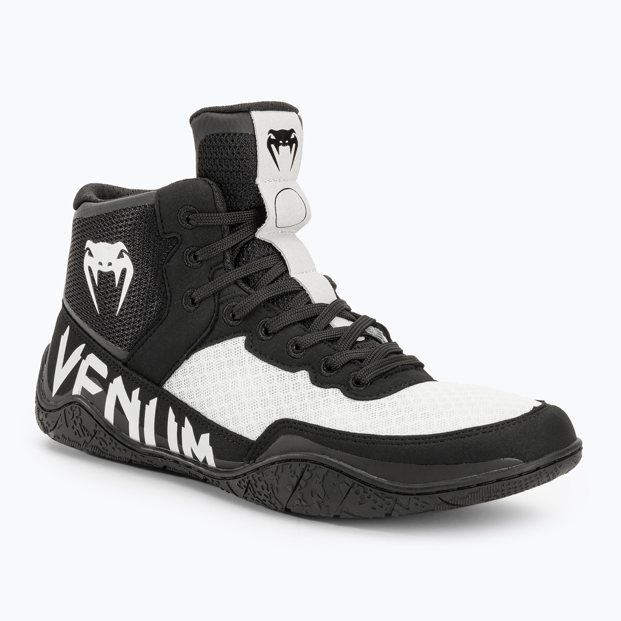 Boxerské boty Venum Elite Wrestling black/white (Elite Wrestling 05083)