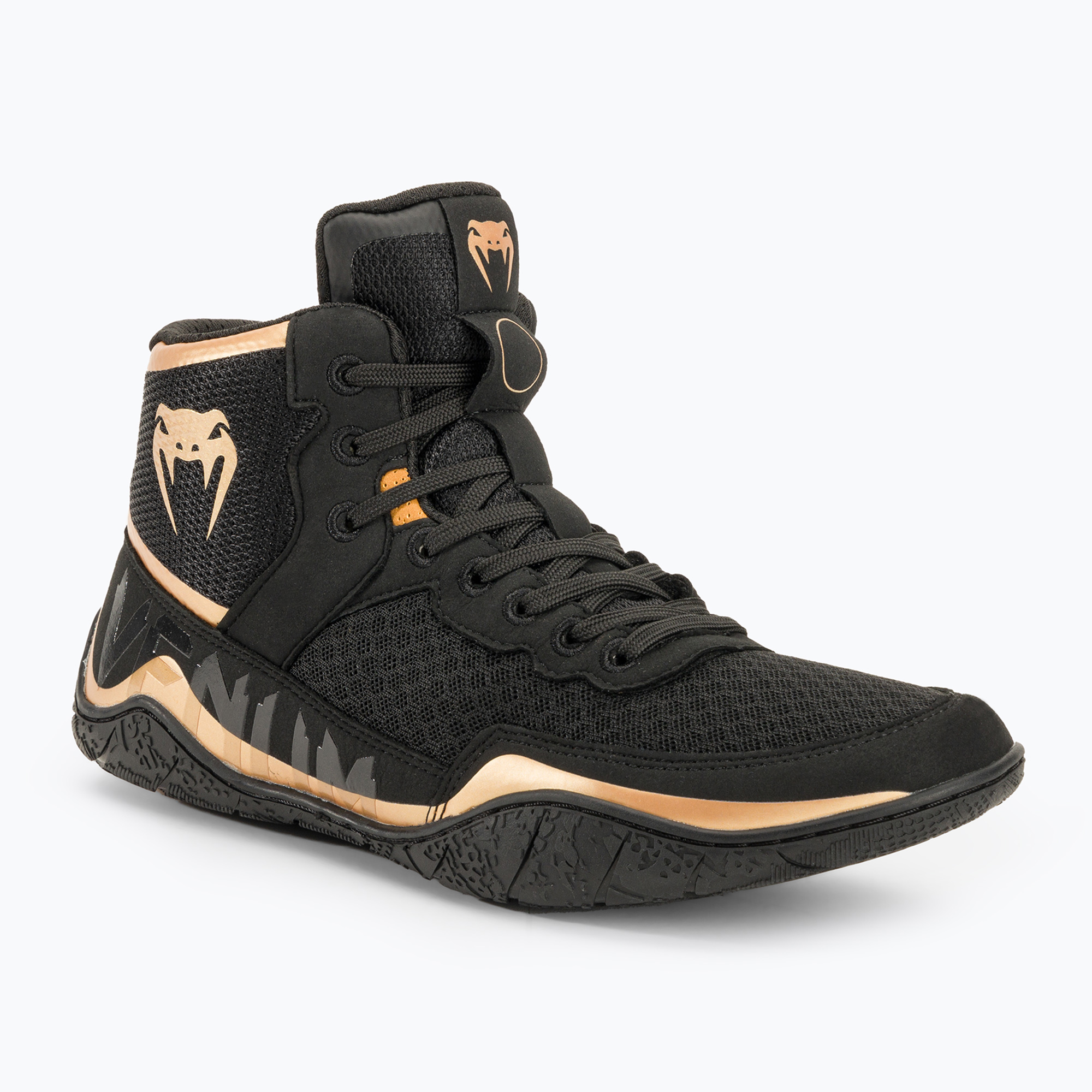 Boxerské boty Venum Elite Wrestling black/bronze (Elite Wrestling 05083)