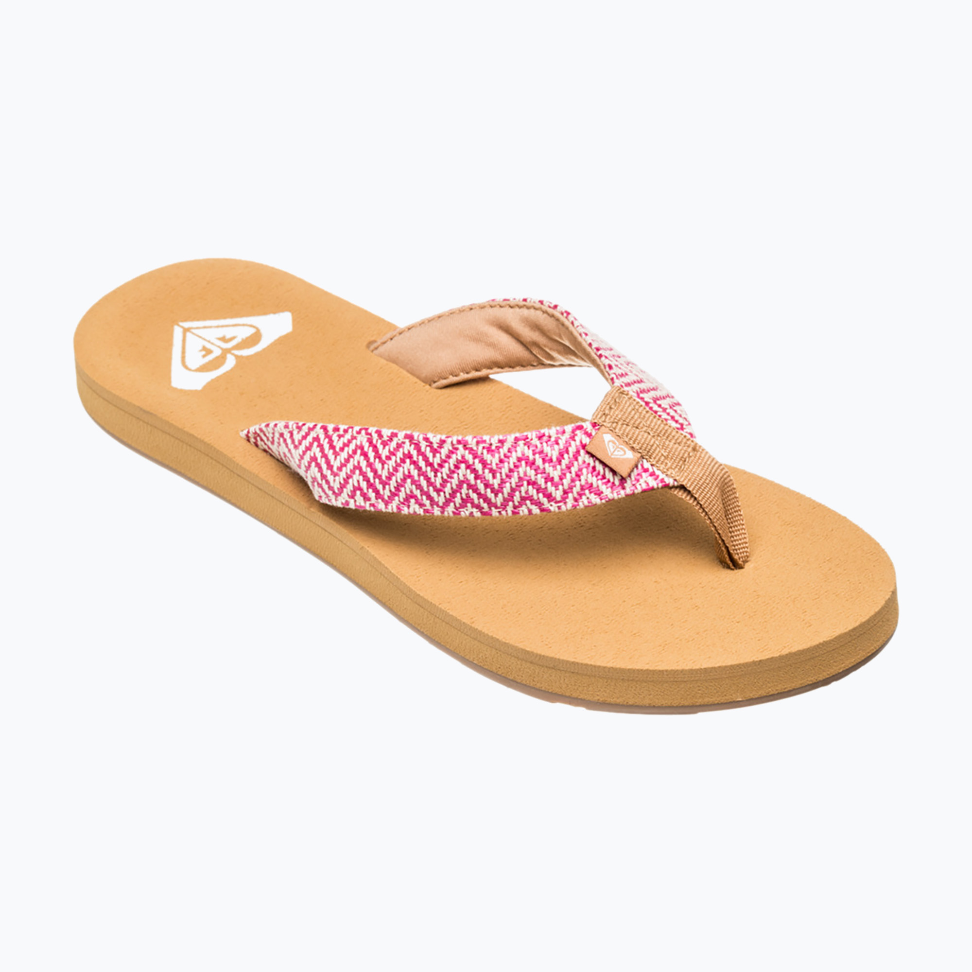 Dámské žabky ROXY Porto Raffia II raspberry (Porto Raffia II ARJL101167-RAS)