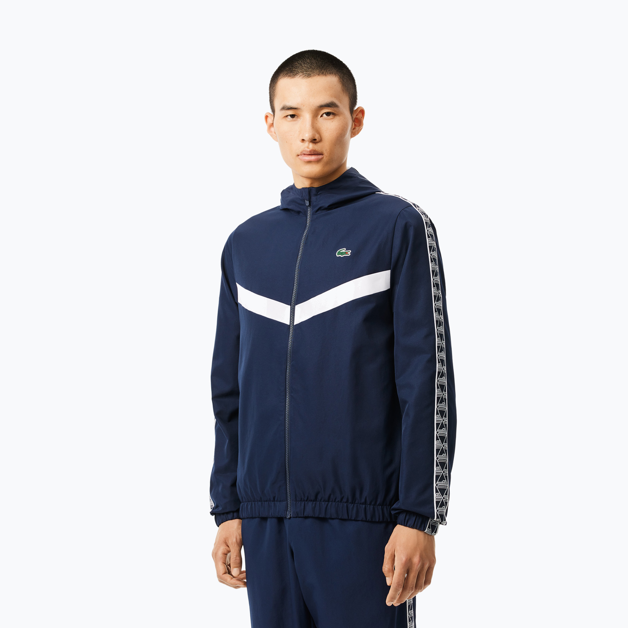 Pánská bunda  Lacoste BH2538 navy blue/white (BH2538)