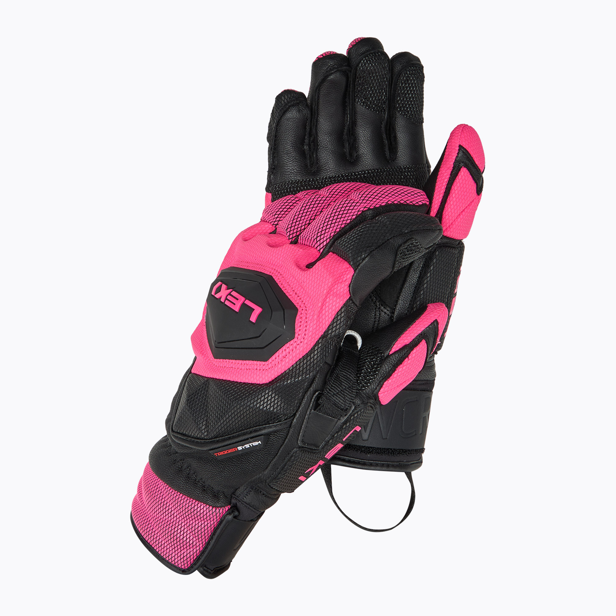 Dámské lyžařské rukavice  LEKI WCR Venom SL 3D black/ pink