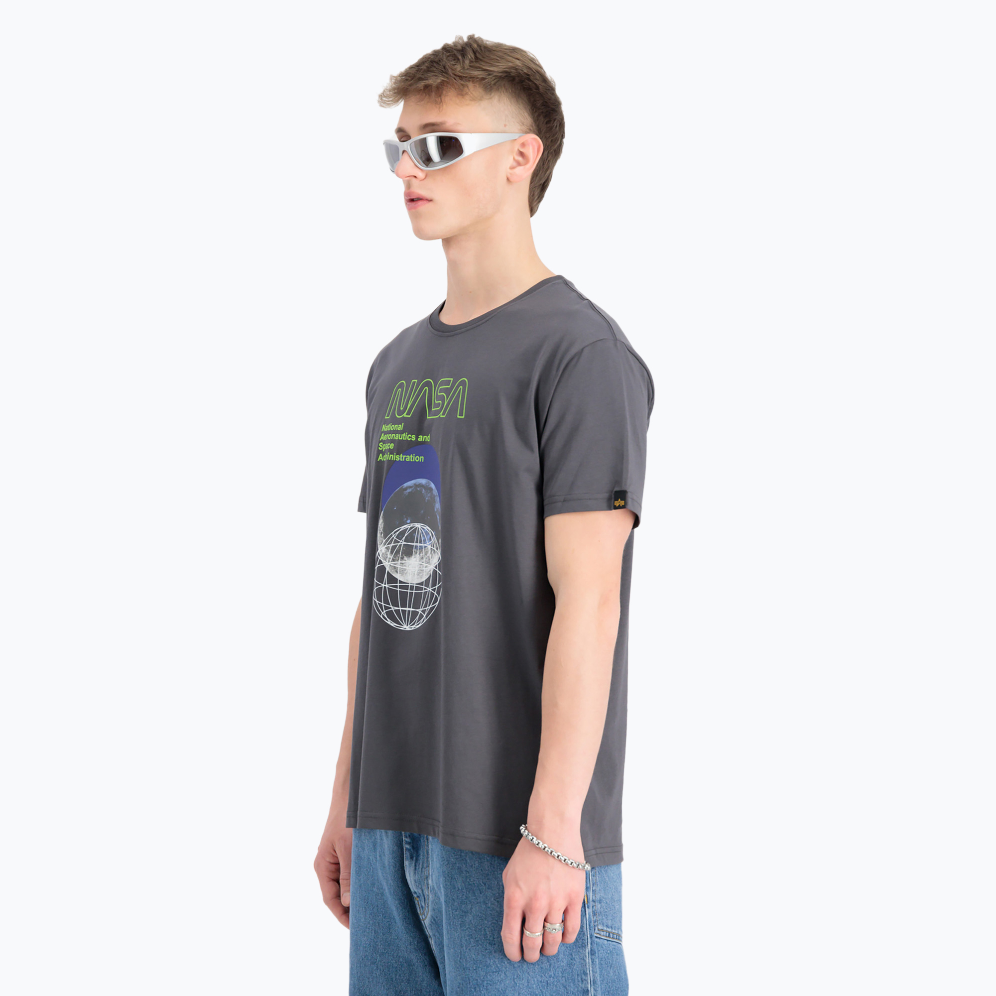 Pánské tričko Alpha Industries NASA Orbit T vintage grey (NASA Orbit T 1465106)