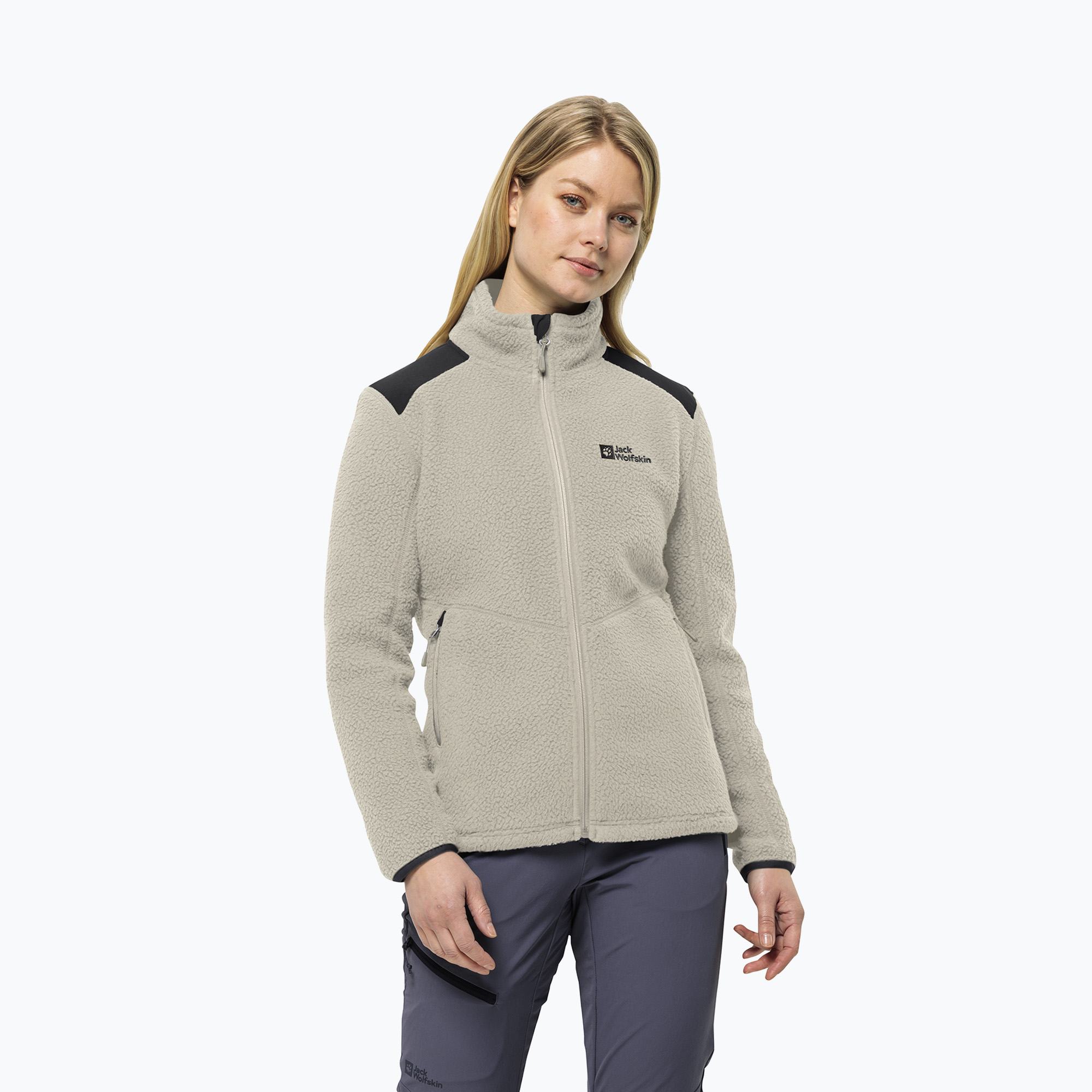 Dámská fleecová bunda Jack Wolfskin Kammweg Pile Fz seal (Kammweg Pile Fz 1711281_A0029_A08)
