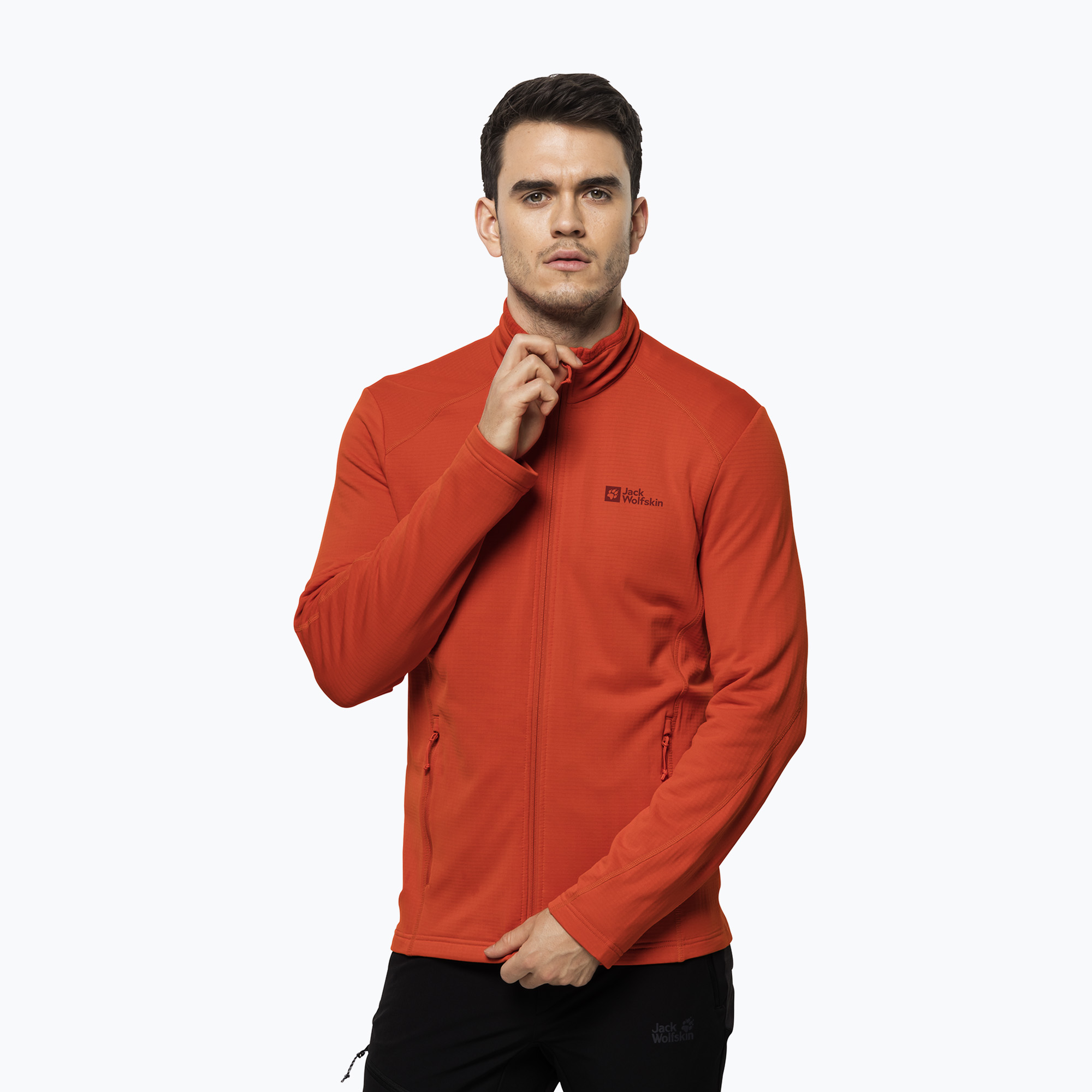 Pánská fleece mikina Jack Wolfskin Kolbenberg oranžová 1710521 (Kolbenberg 1710521)