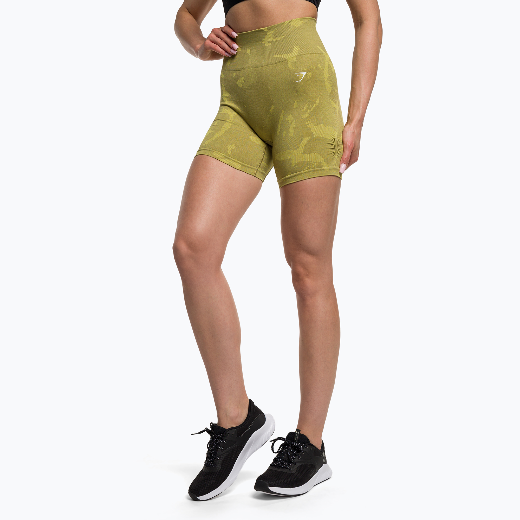 Dámské tréninkové šortky Gymshark Adapt Camo Savanna Seamless green (Adapt Camo Savanna Seamless B1A4Y-EBH7-CK1)