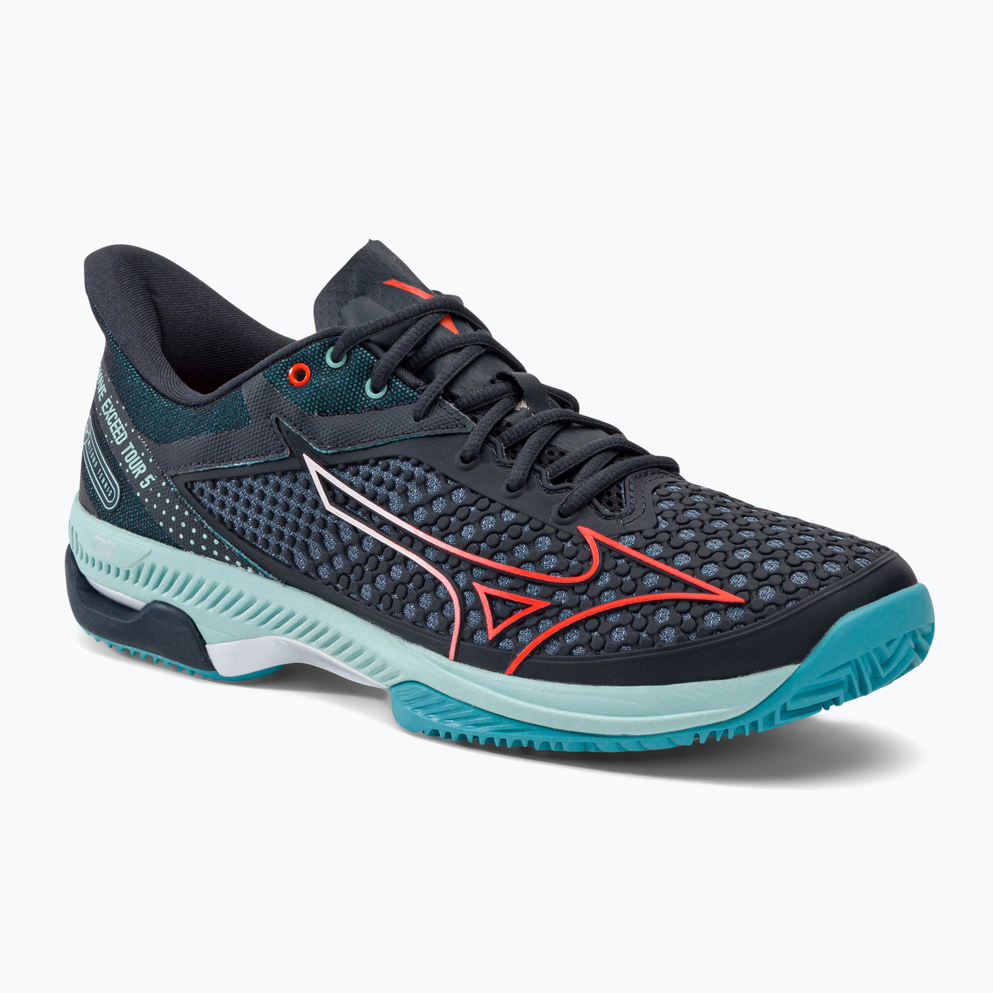 Pánská tenisová obuv Mizuno Wave Exceed Tour 5 CC navy blue 61GC227412 (Wave Exceed Tour 5 CC 61GC227412)