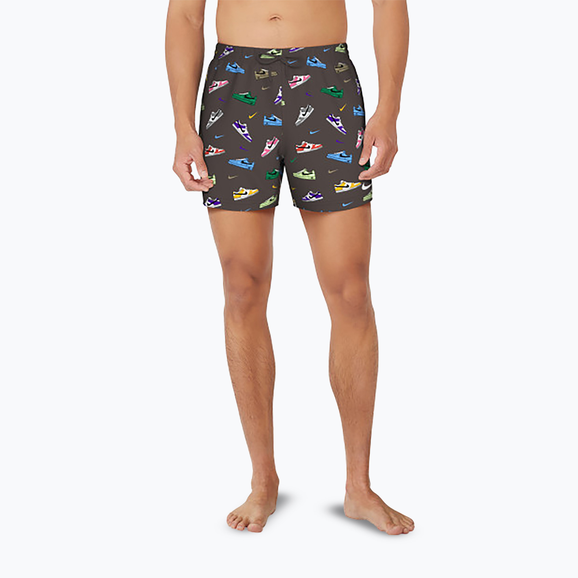Pánské plavecké šortky Nike Multi Print 5" Volley baroque brown (Multi Print 5" Volley NESSF553)