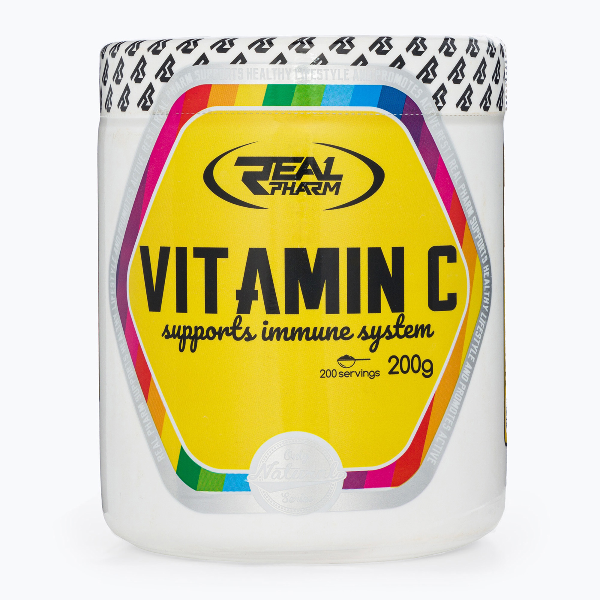 Real Pharm Vitamin C 200 g jahoda/malina (Vitamin C 703309)