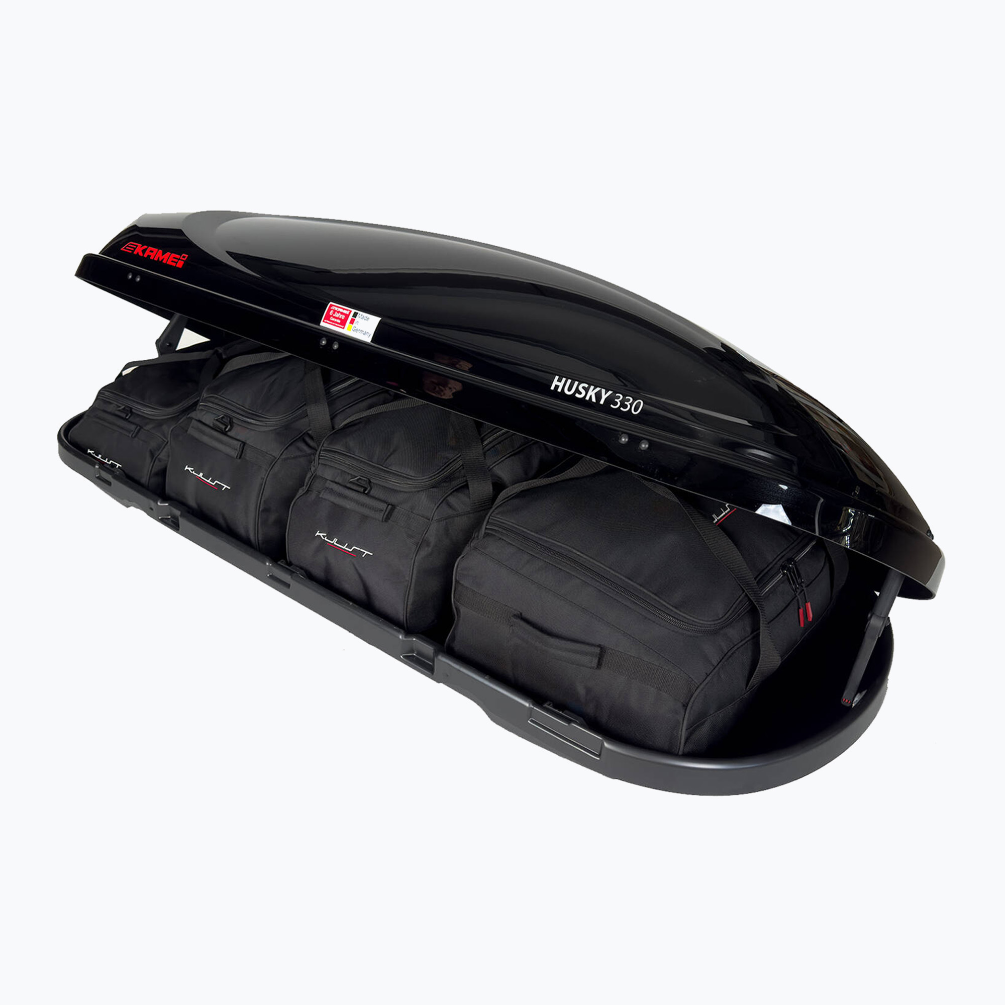 KJUST Kamei Husky 330 sada střešních boxů 4 ks černá (Kamei Husky 330 13132)
