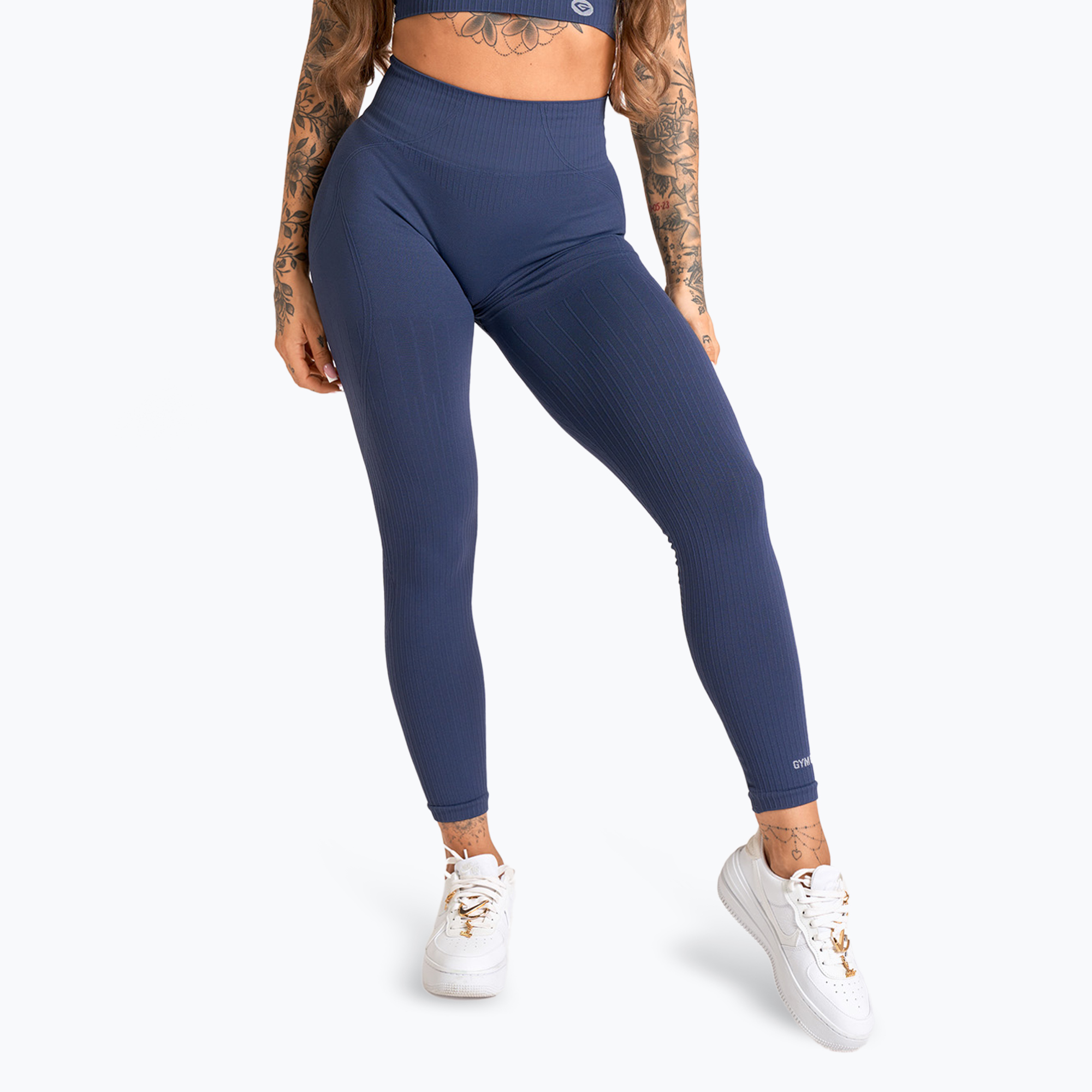 Dámské tréninkové legíny Gym Glamour Push Up 2.0 denim (Push Up 2.0 486-2)