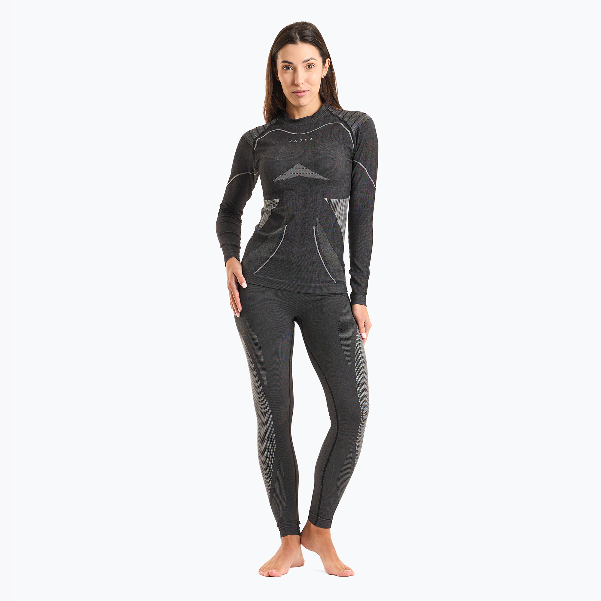 Dámské termoprádlo  KADVA Streif W Set tmavě šedá (Streif W Set KDV-B4AP015-BLK)