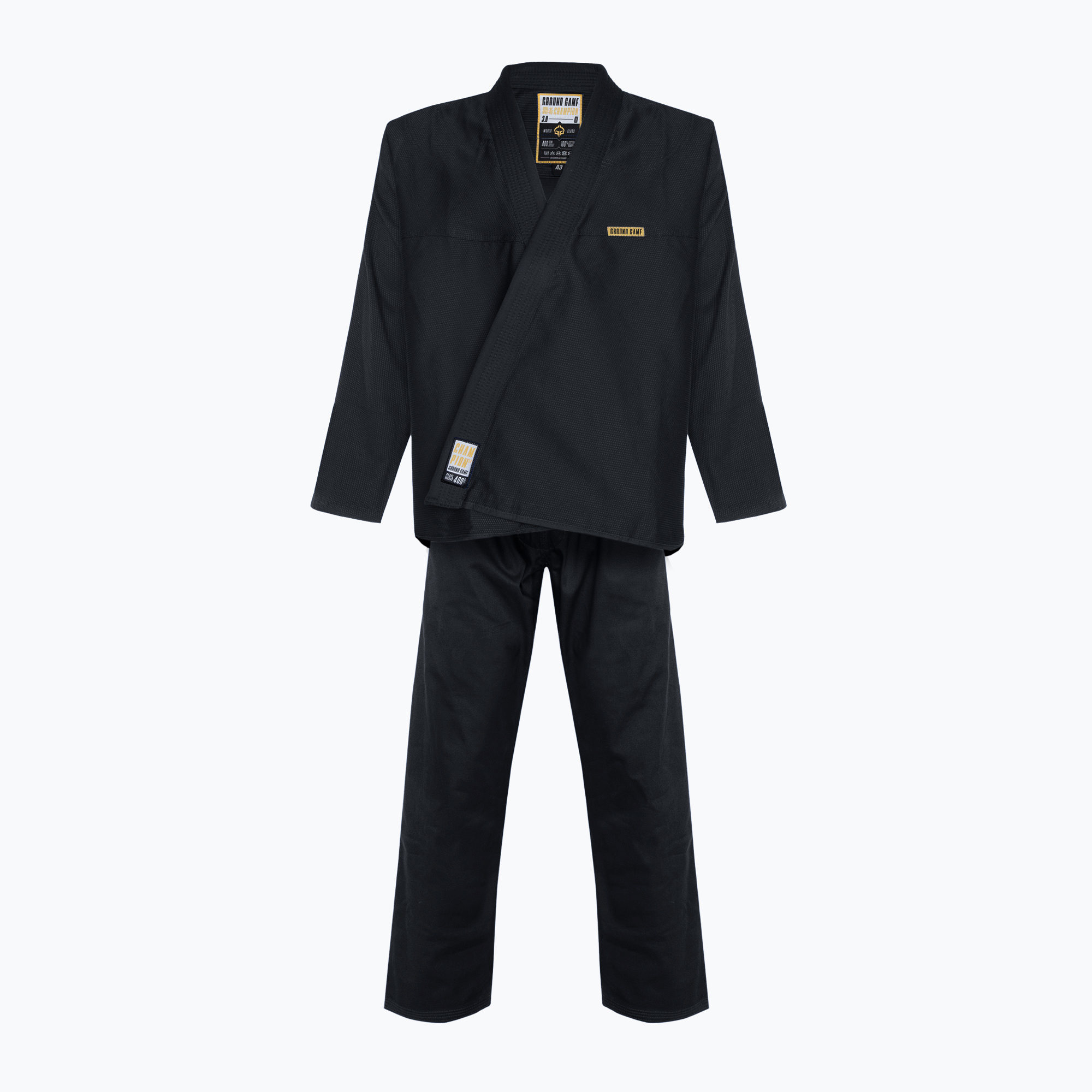 Kimono GI  pro brazilské jiu-jitsu Ground Game Champion 3.0 black (Champion 3.0 2401GIBJJMENCH3BLAA0)