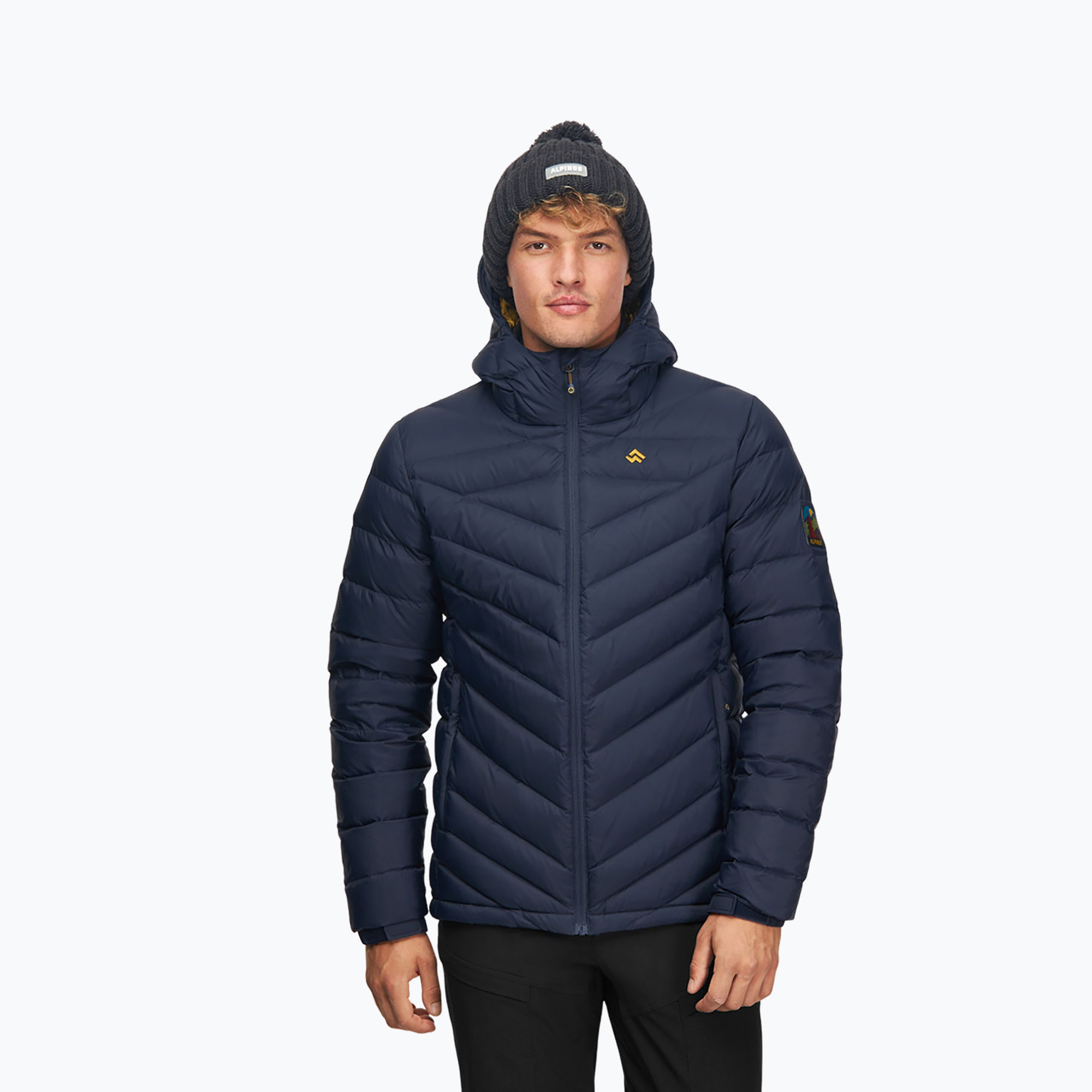 Pánská péřová bunda  Alpinus Monsivo navy/ mustard (Monviso K15664)