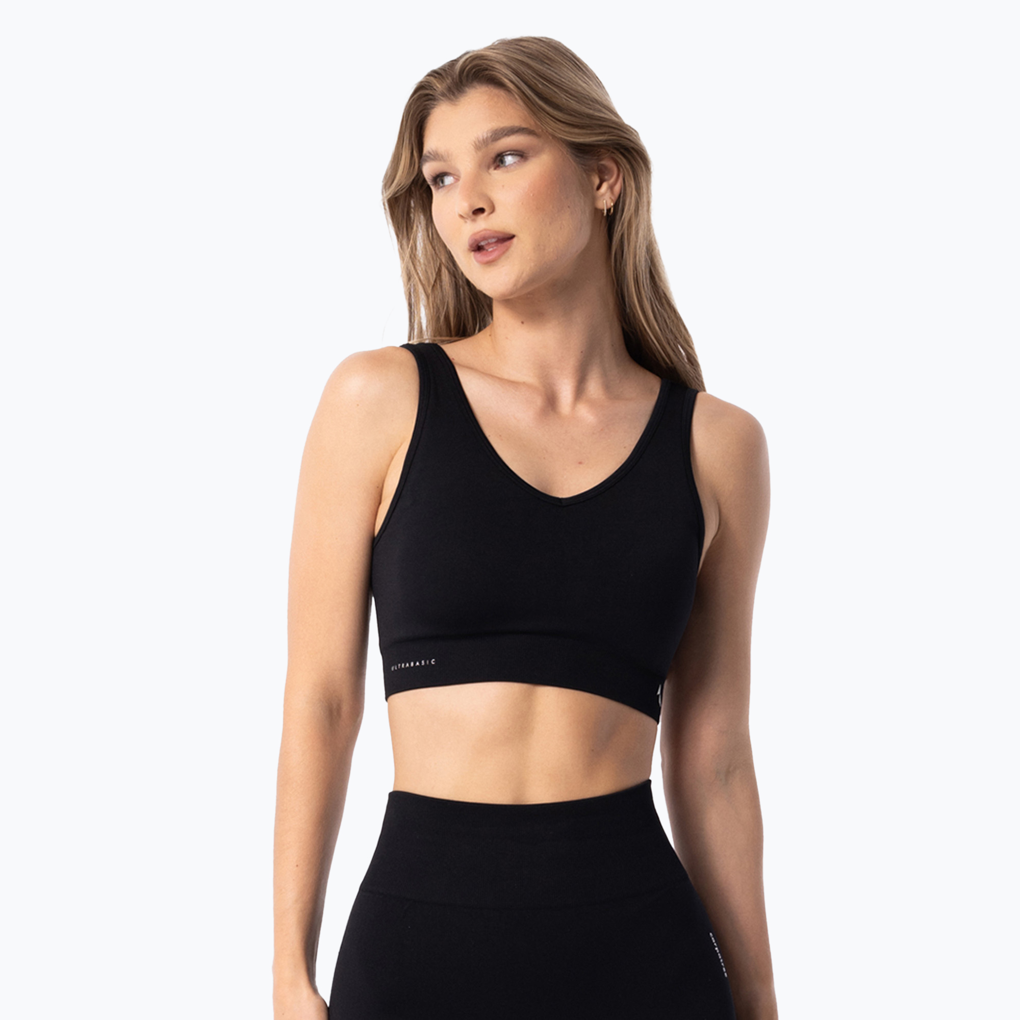 Fitness podprsenka Carpatree Simply Seamless pure black (Simply Seamless CP-BI-SS-BLK)