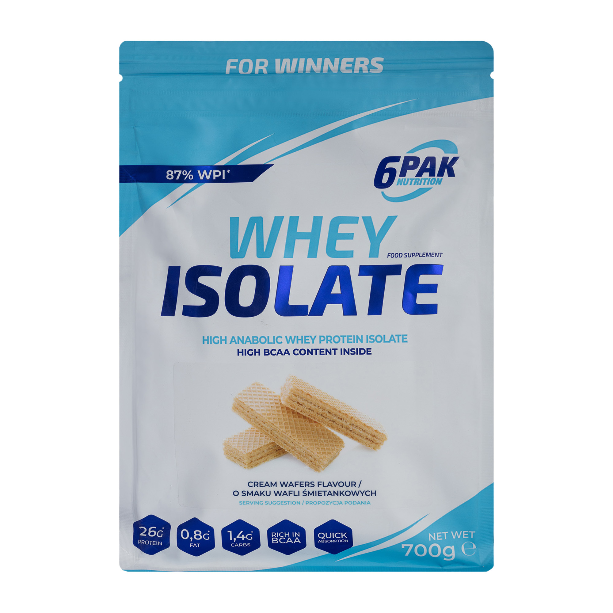 Whey 6PAK Isolate 700g smetanové vafle PAK/049#WAF (Isolate PAK/049#WAF)