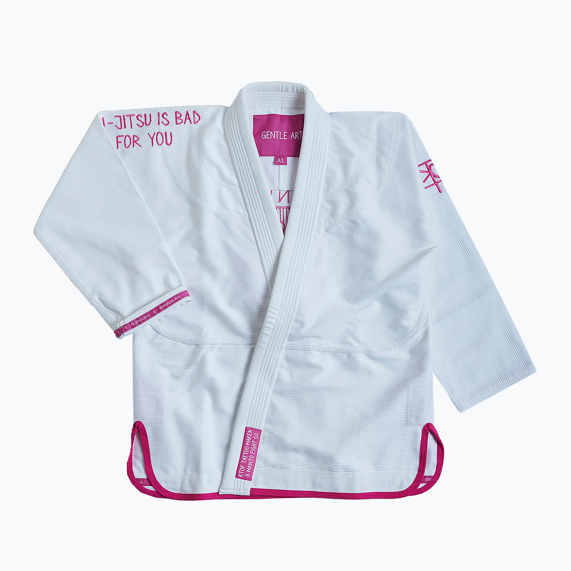 GI pro brazilské jiu-jitsu pánská kukla MANTO Balaclava white MNG982_WHT/PIN (Balaclava MNG982_WHT/PIN)
