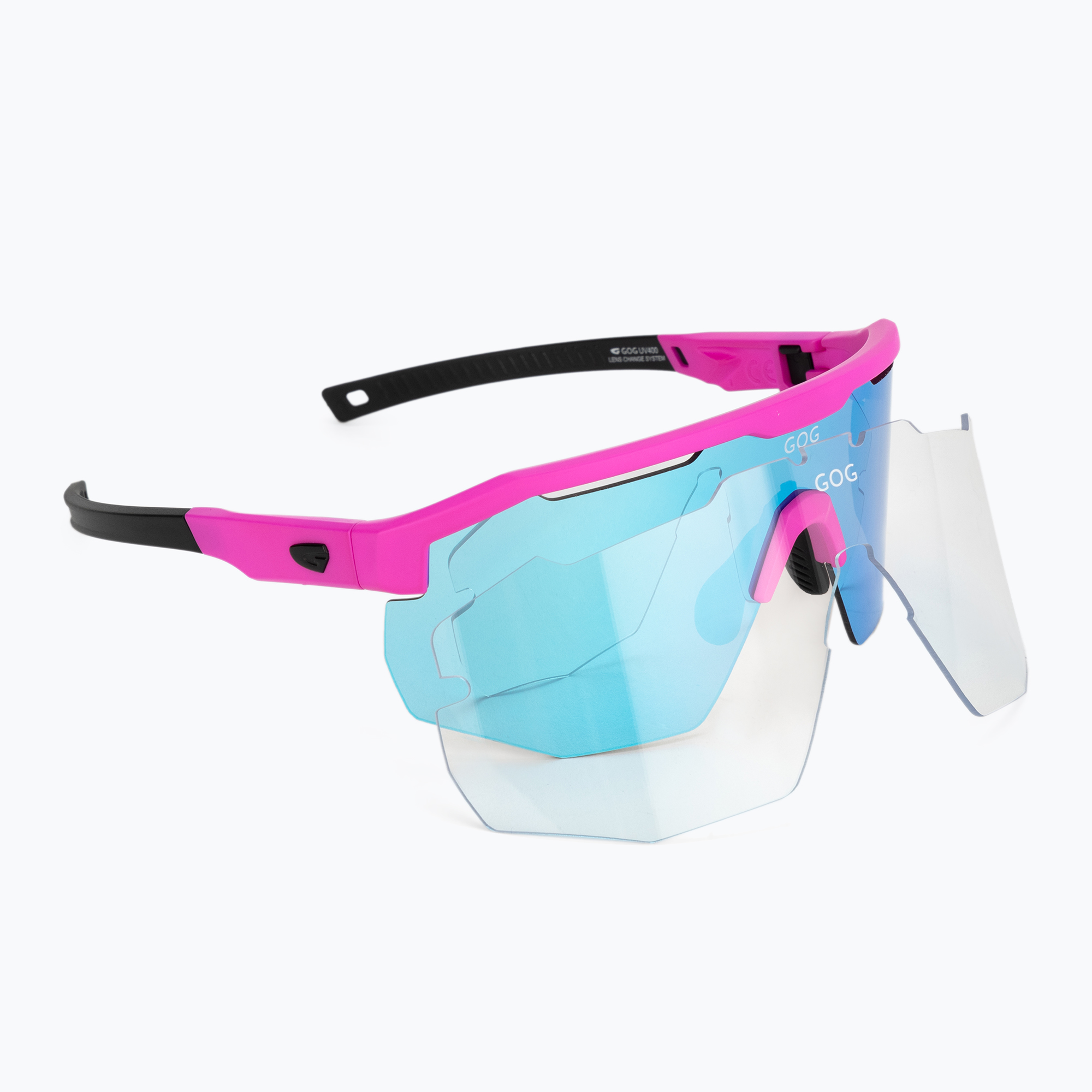 Cyklistické brýle GOG Argo matné neonově růžové/černé/bílo-modré E506-2 (Argo E506-2)