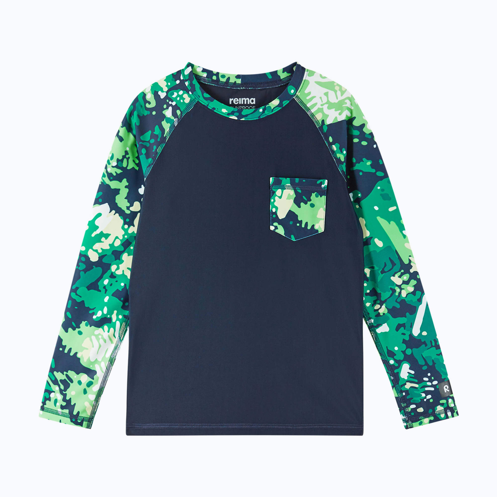Dětské plavecké tričko longsleeve Reima Kroolaus navy (Kroolaus 5200150A-6980)