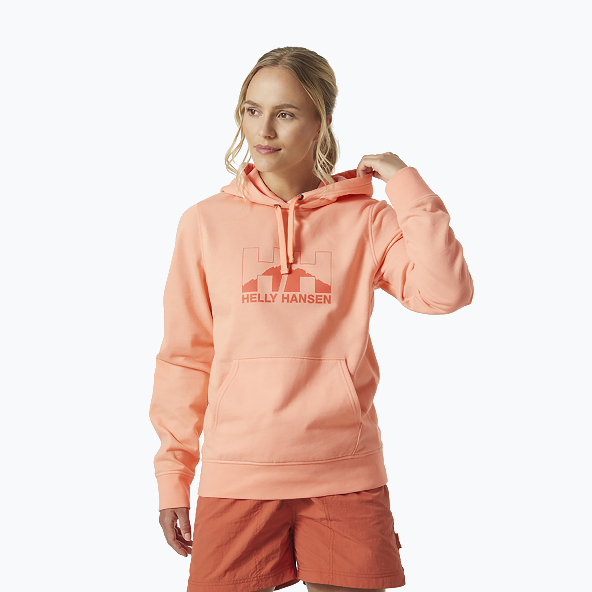 Dámská trekingová mikina Helly Hansen Nord Graphic Pullover Hoodie orange 62981_058 (Nord Graphic Pullover Hoodie 62981_058)