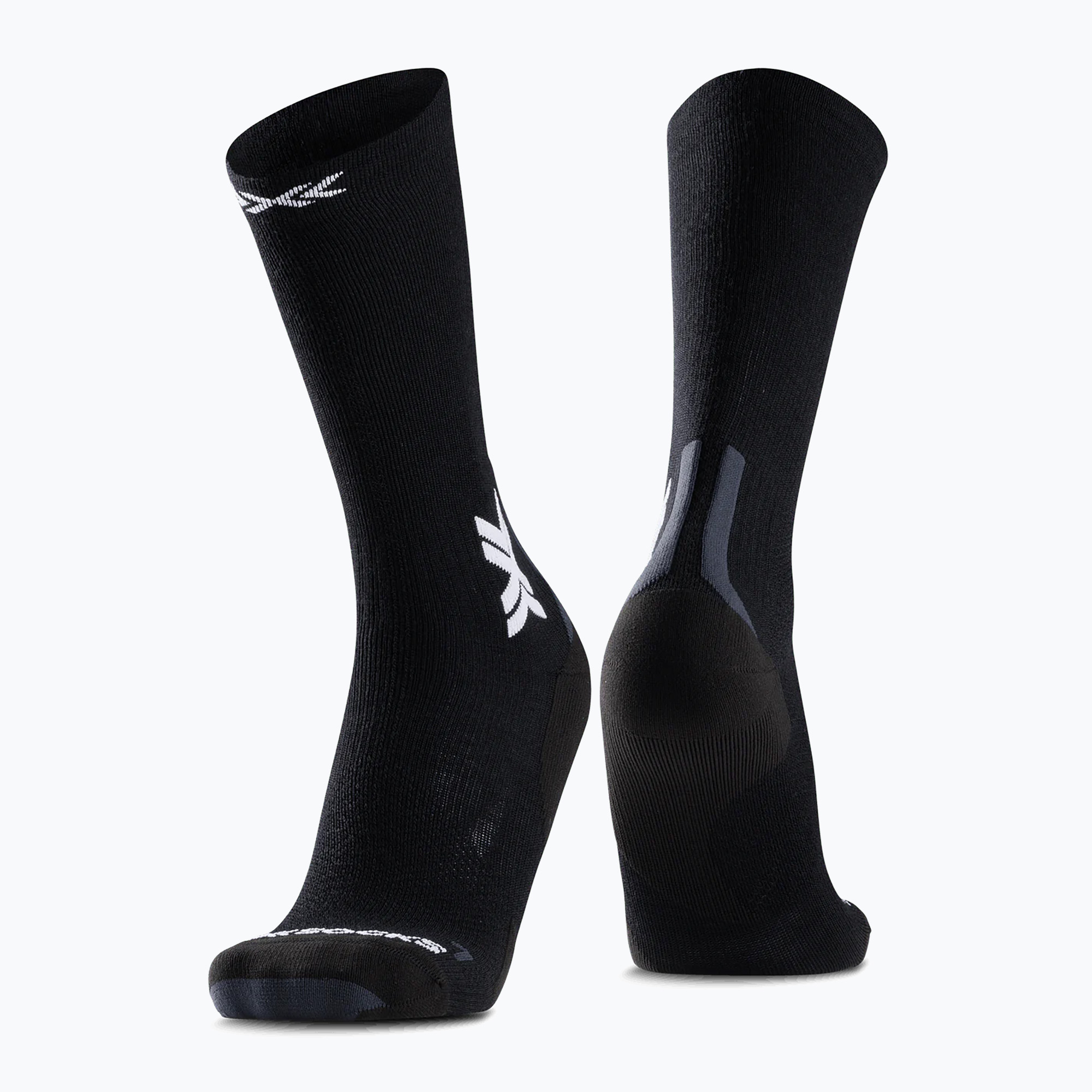 Ponožky X-Socks Run Discover Merino Crew x black/ligft grey (Run Discover Merino Crew RQDMW24U)