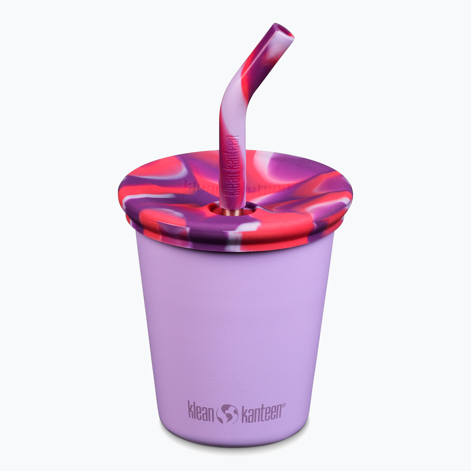 Dětský hrnek Klean Kanteen Kid's Steel Straw Lid 296 ml crocus petal